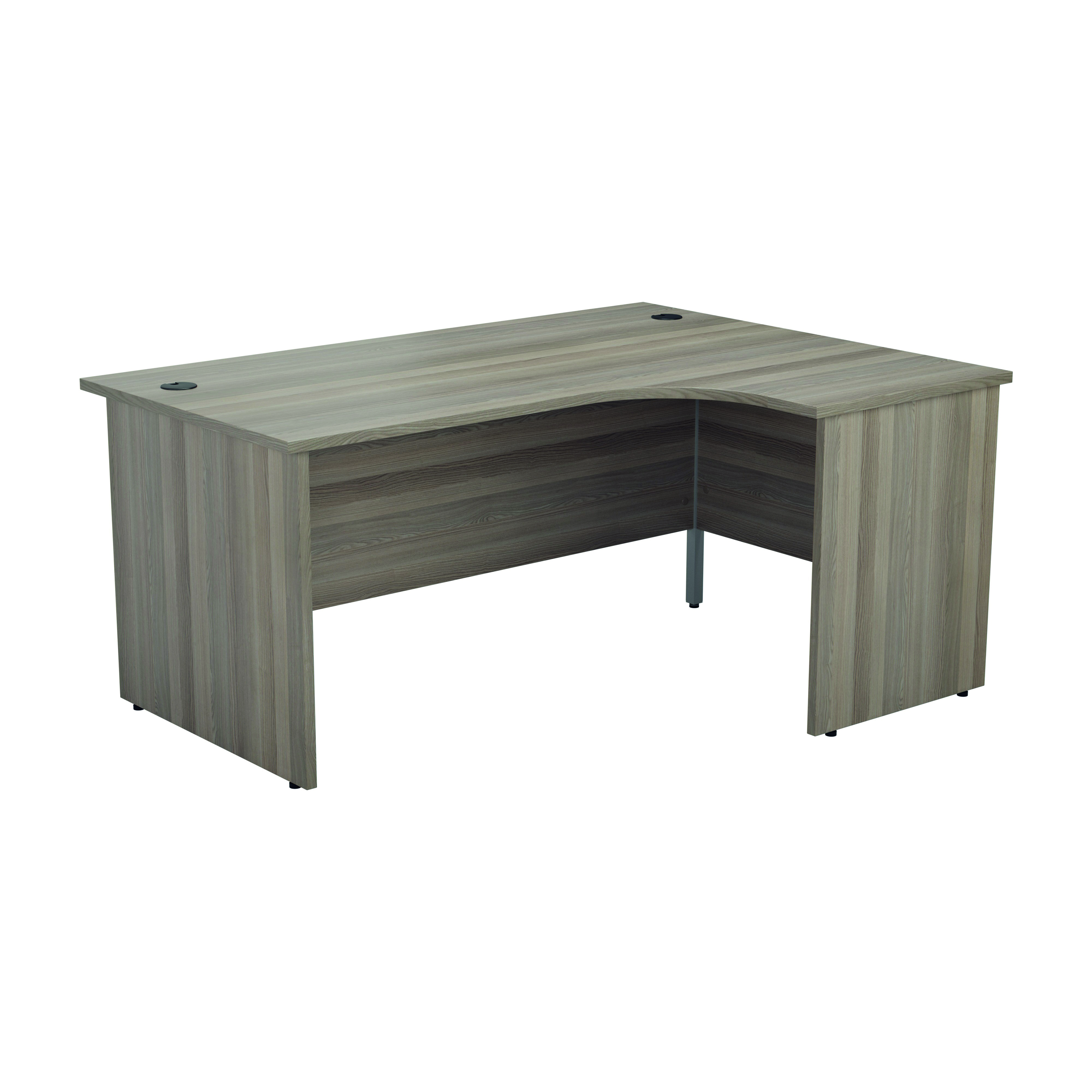 Jemini+Radial+Right+Hand+Panel+End+Desk+1800x1200x730mm+Grey+Oak+KF805199