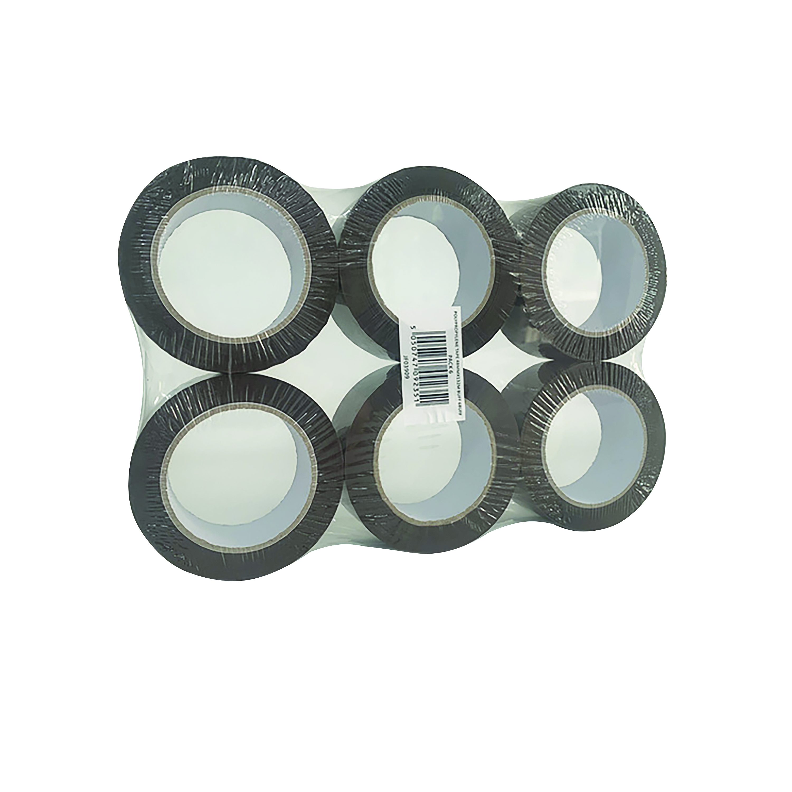 Polypropylene+Packaging+Tape+50mmx132m+Brown+%286+Pack%29+HPPB-480132-25