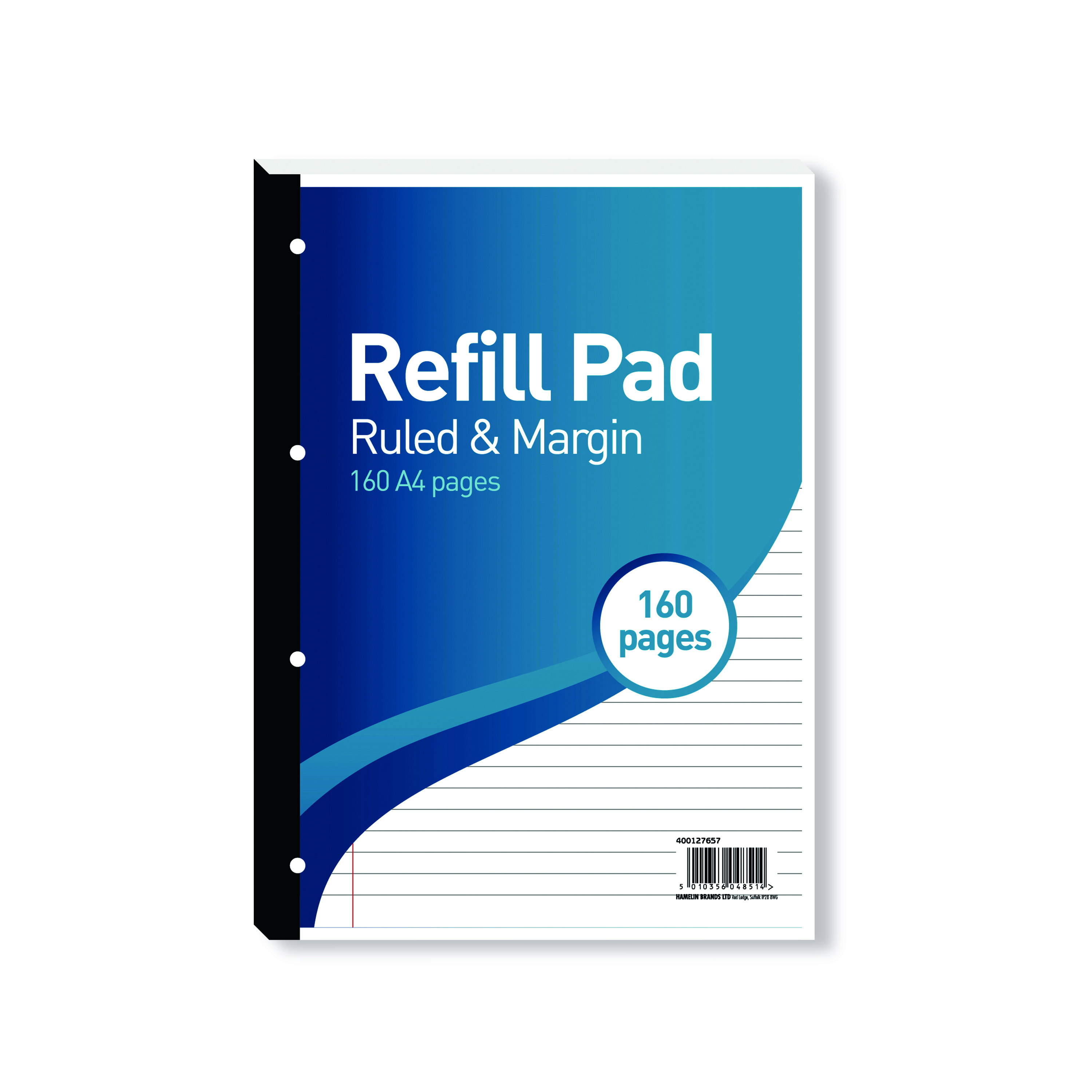 Hamelin+8mm+Ruled%2FMargin+Refill+Pad+A4+80+Sheet+%28Pack+of+5%29+400127657