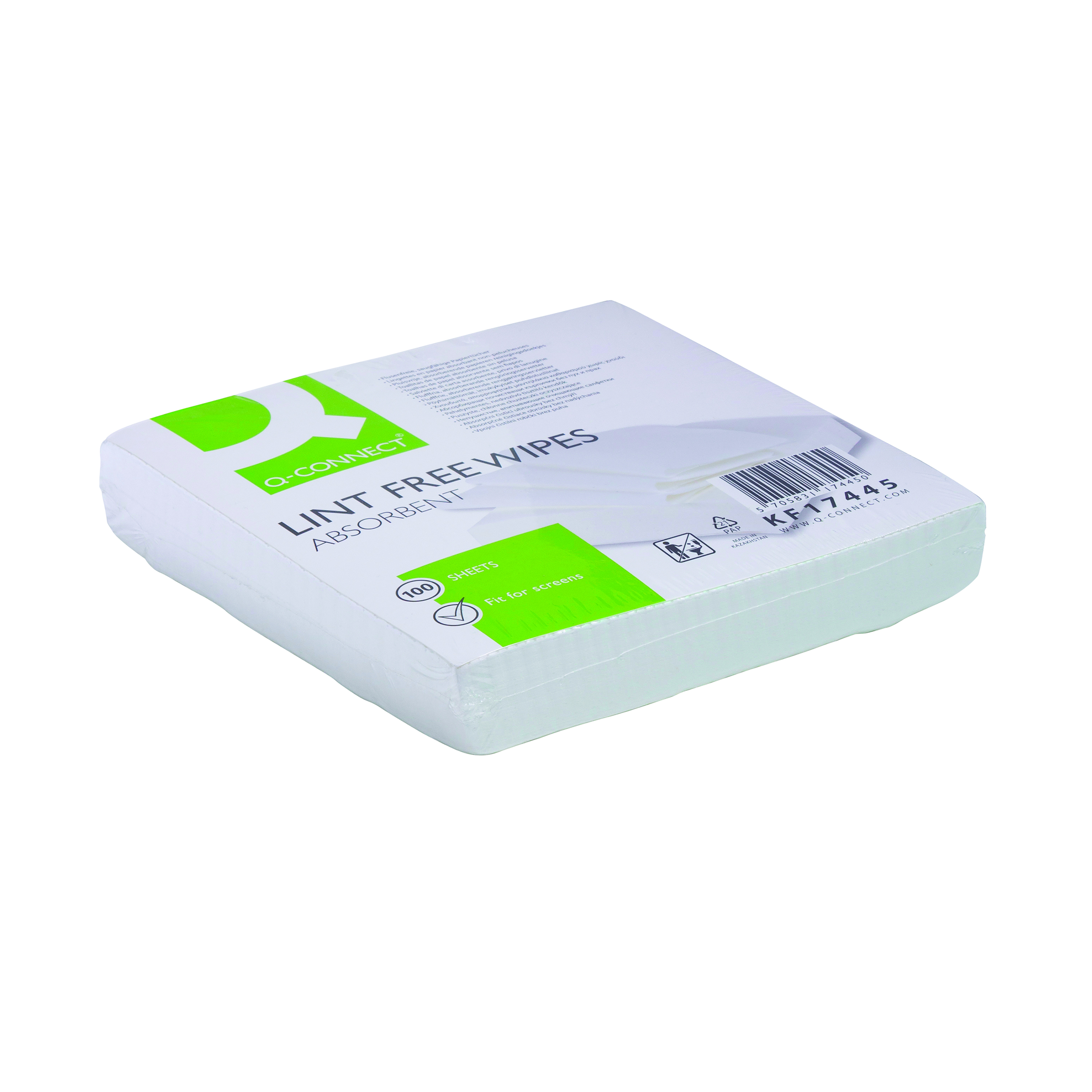Q-Connect+Lint+Free+Wipes+200x200mm+%28Pack+of+100%29+ALFW100QCA