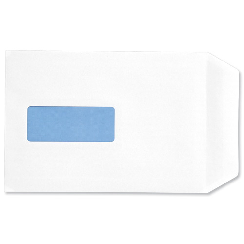 5+Star+Office+Envelopes+Pocket+Self+Seal+Window+90gsm+C5+229x162mm+White+%28Pack+of+500%29