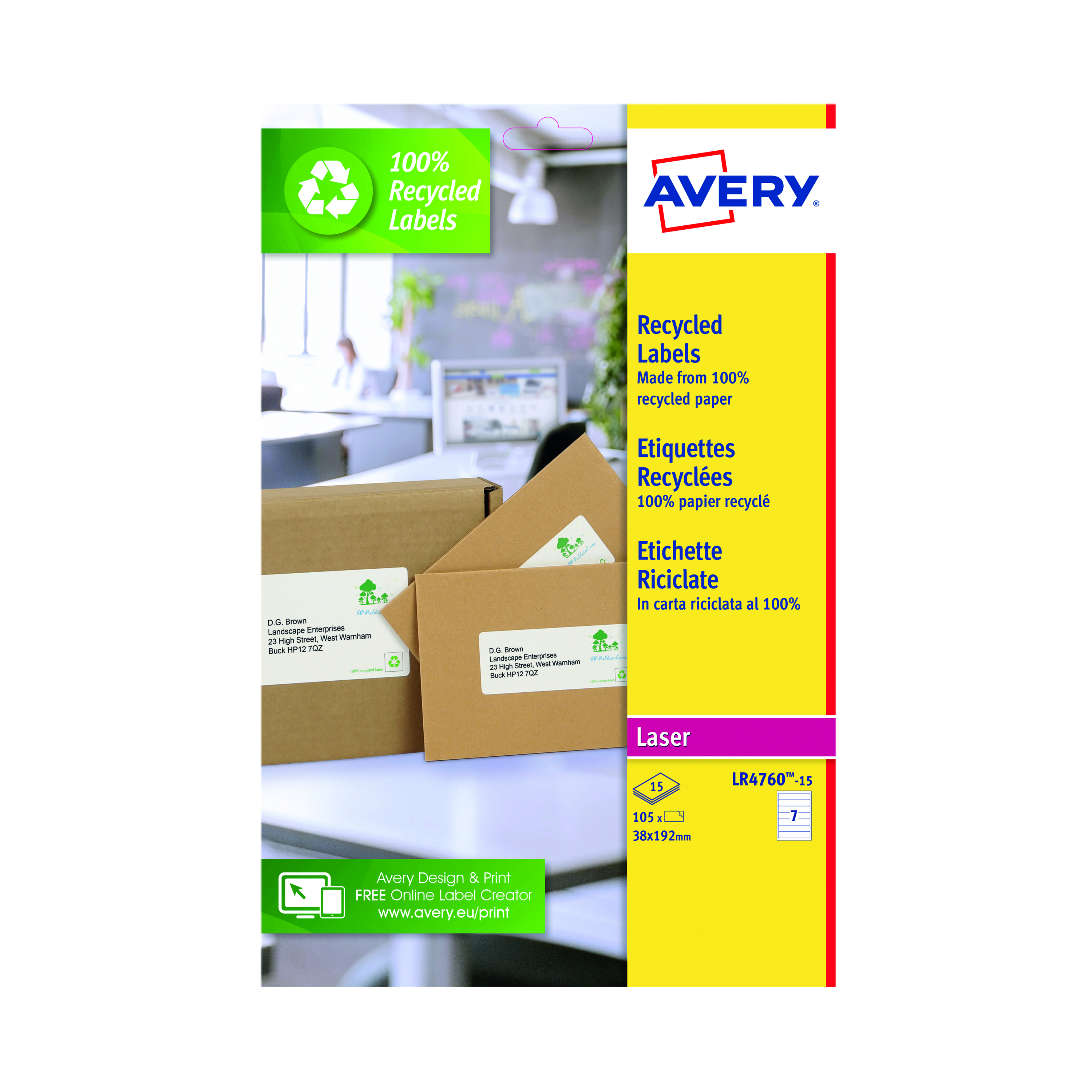 Avery+Recycled+Ring+Binder+Label+7%2FSheet+White+%28Pack+of+105%29+LR4760-15
