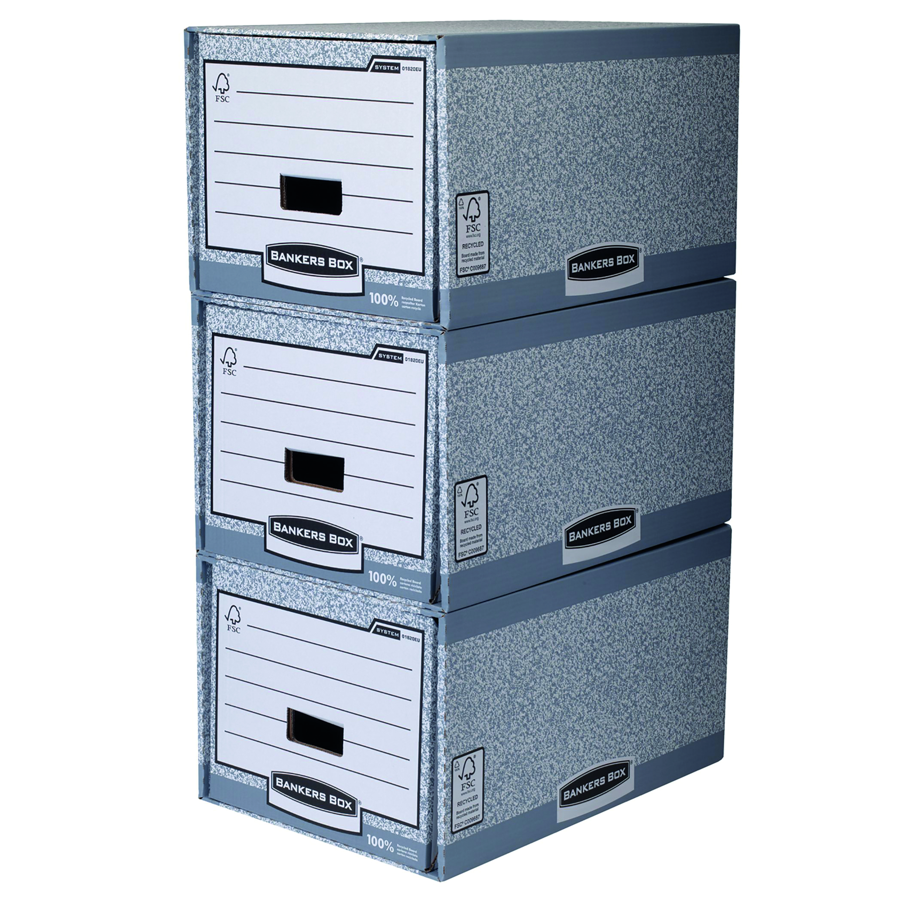 Fellowes+Bankers+Box+System+Storage+Drawer+Gry%2FWhite+%28Pack+of+5%29+01820