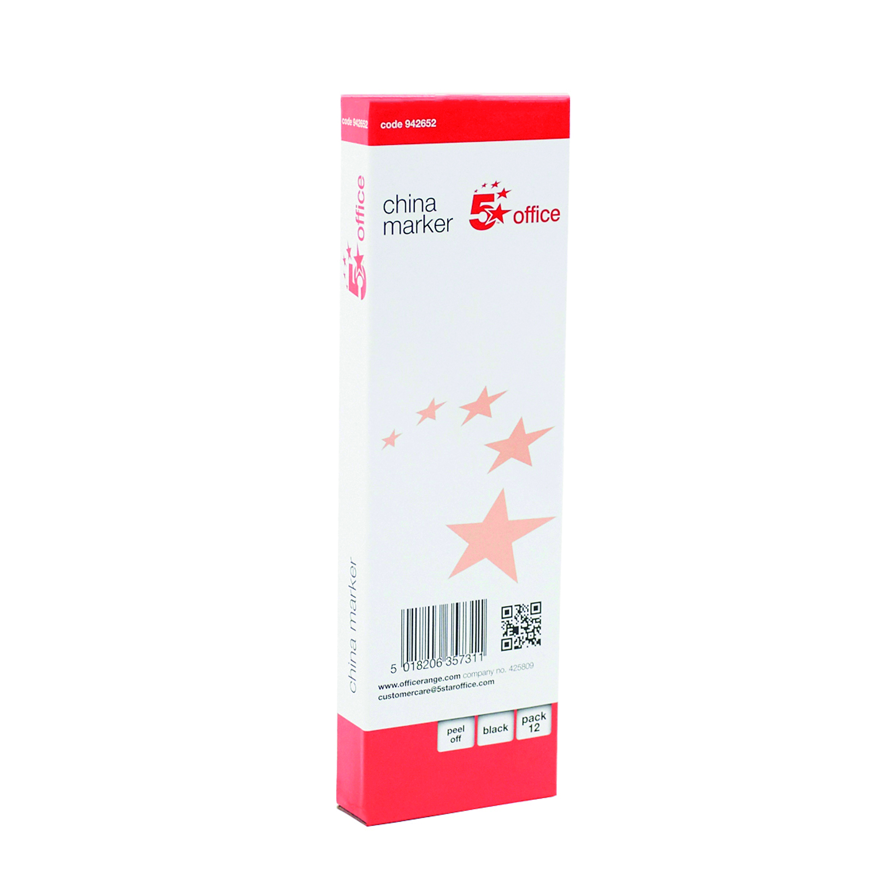 5+Star+Office+China+Graph+Pencil+4mm+Column+Non-toxic+Black+%28Pack+of+12%29
