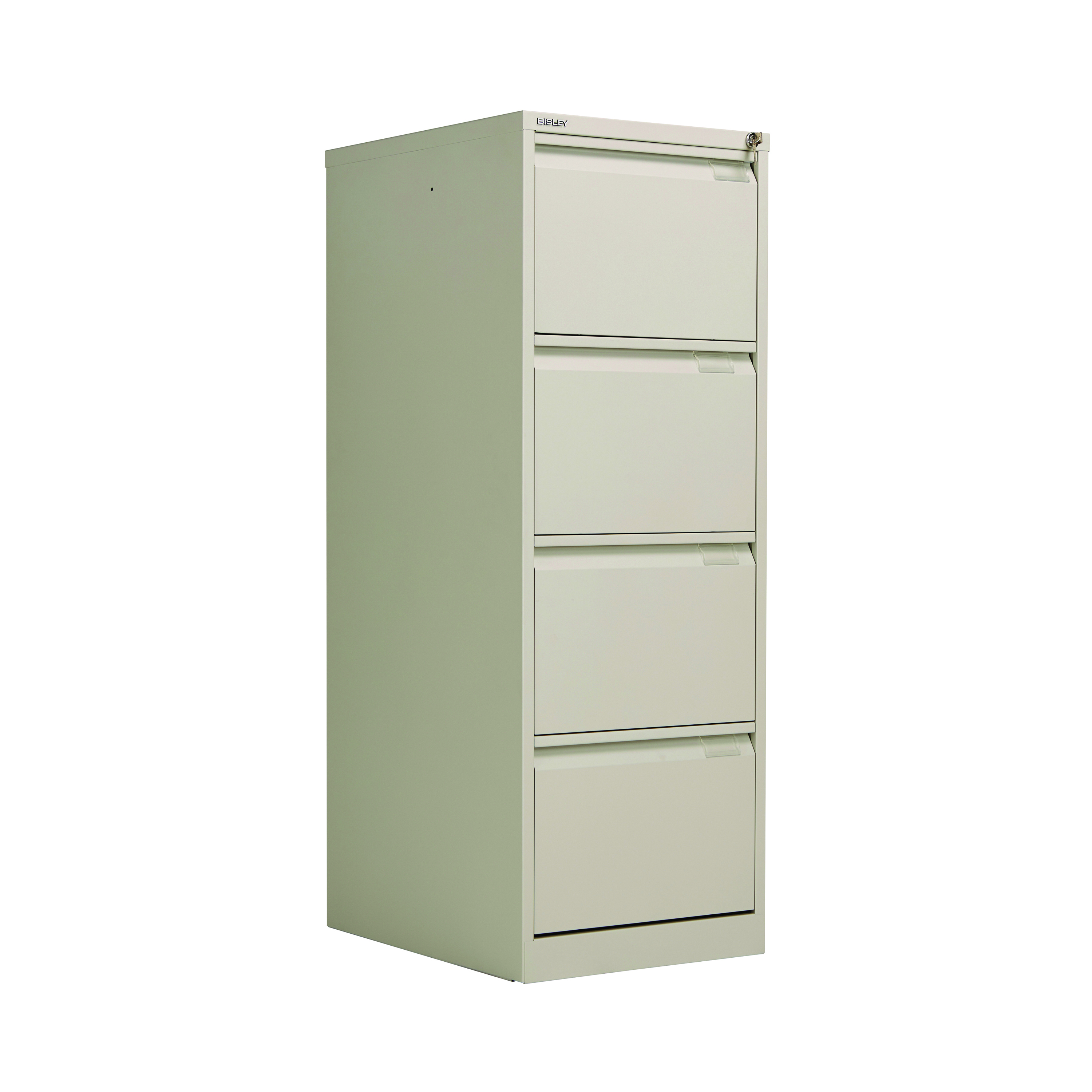 Bisley+4+Drawer+Filing+Cabinet+Lockable+470x622x1321mm+Goose+Grey+BS4EGY