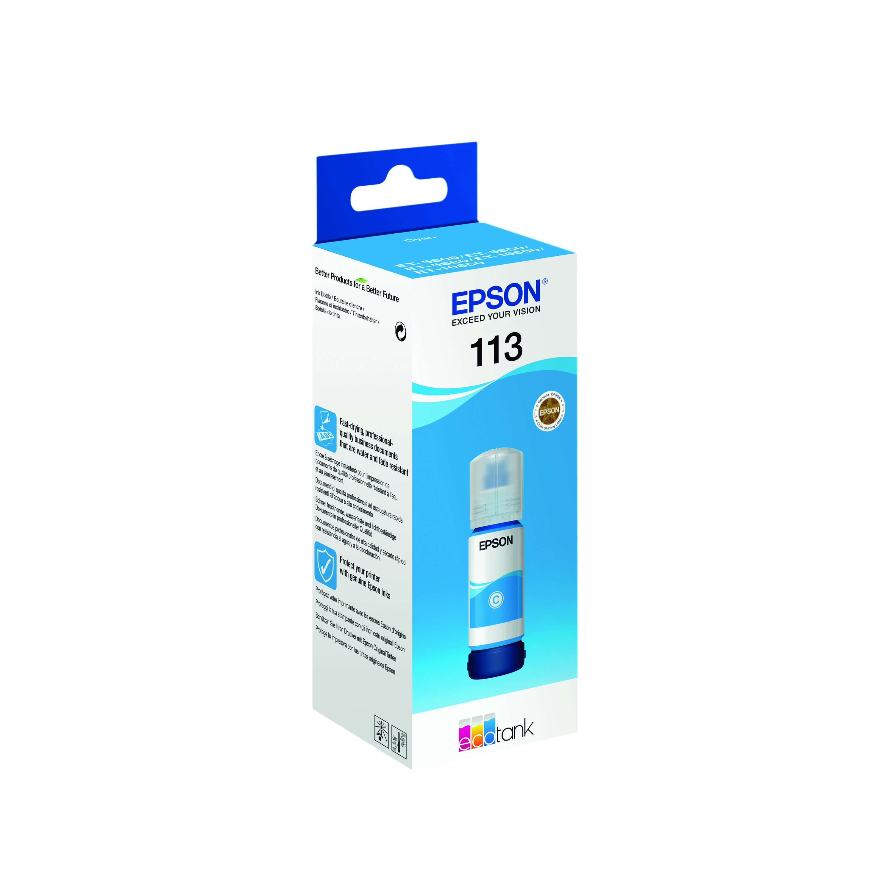 Epson+113+EcoTank+Ink+Bottle+Pigment+Cyan+C13T06B240