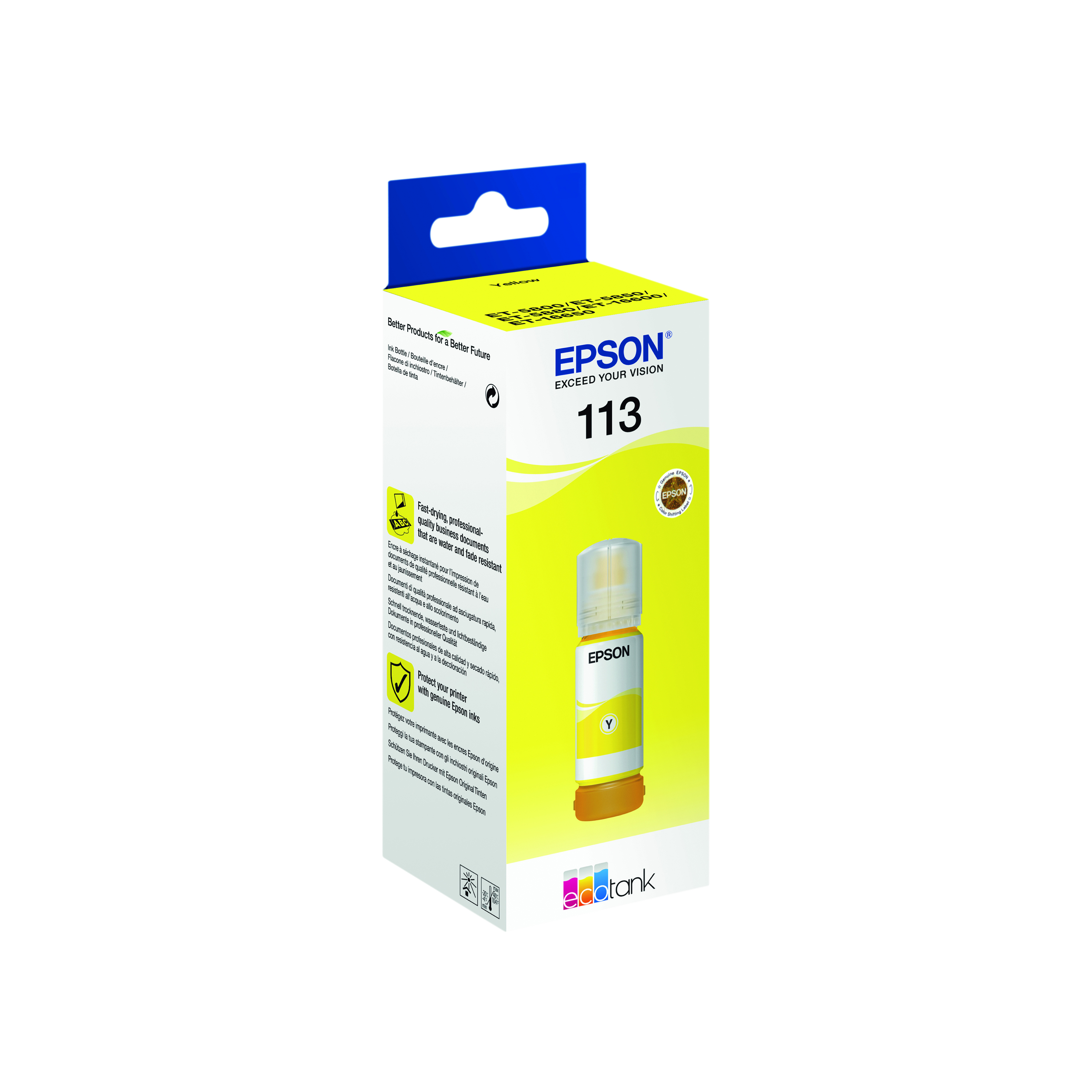 Epson+113+EcoTank+Ink+Bottle+Yellow+C13T06B440