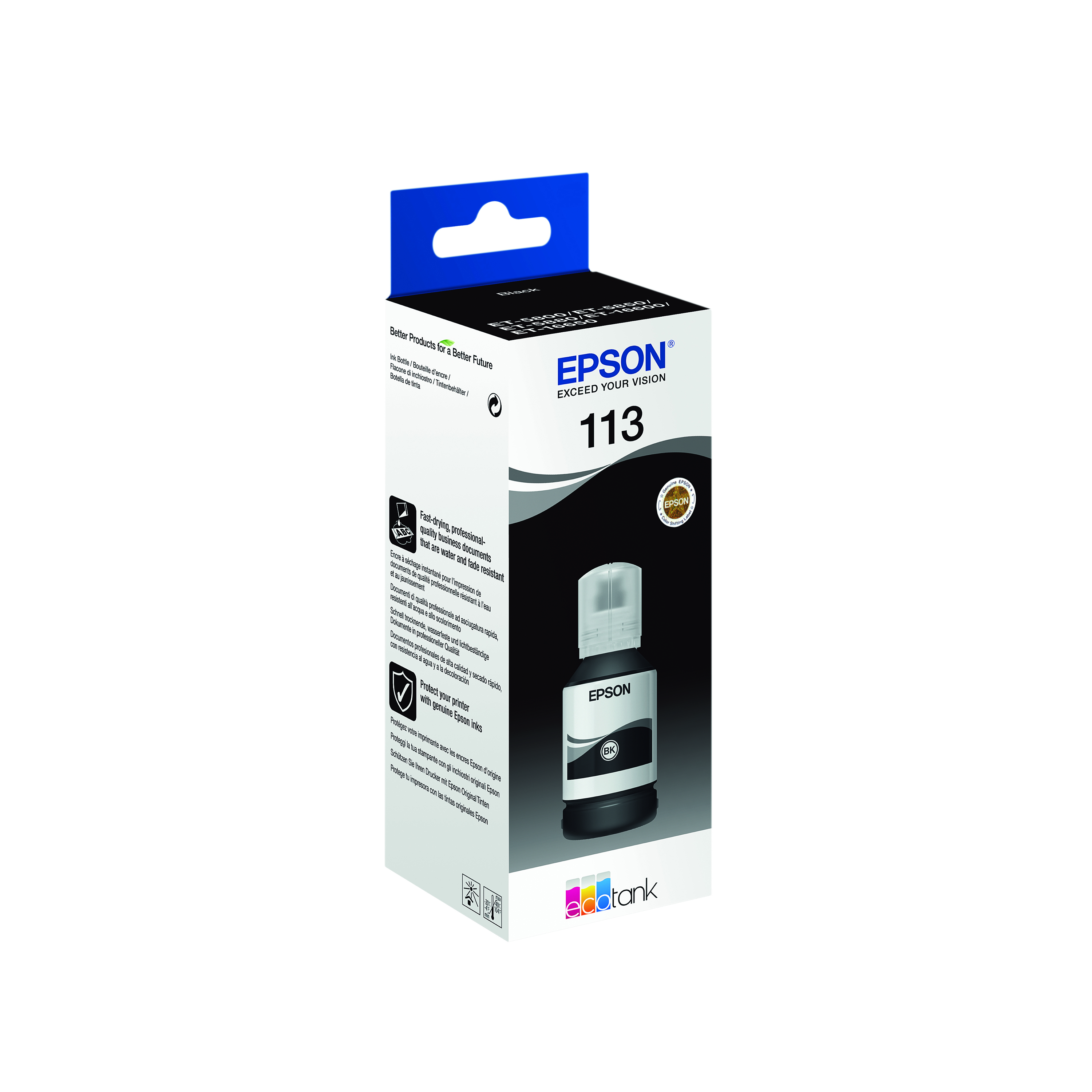 Epson+113+EcoTank+Ink+Bottle+Pigment+Black+C13T06B140