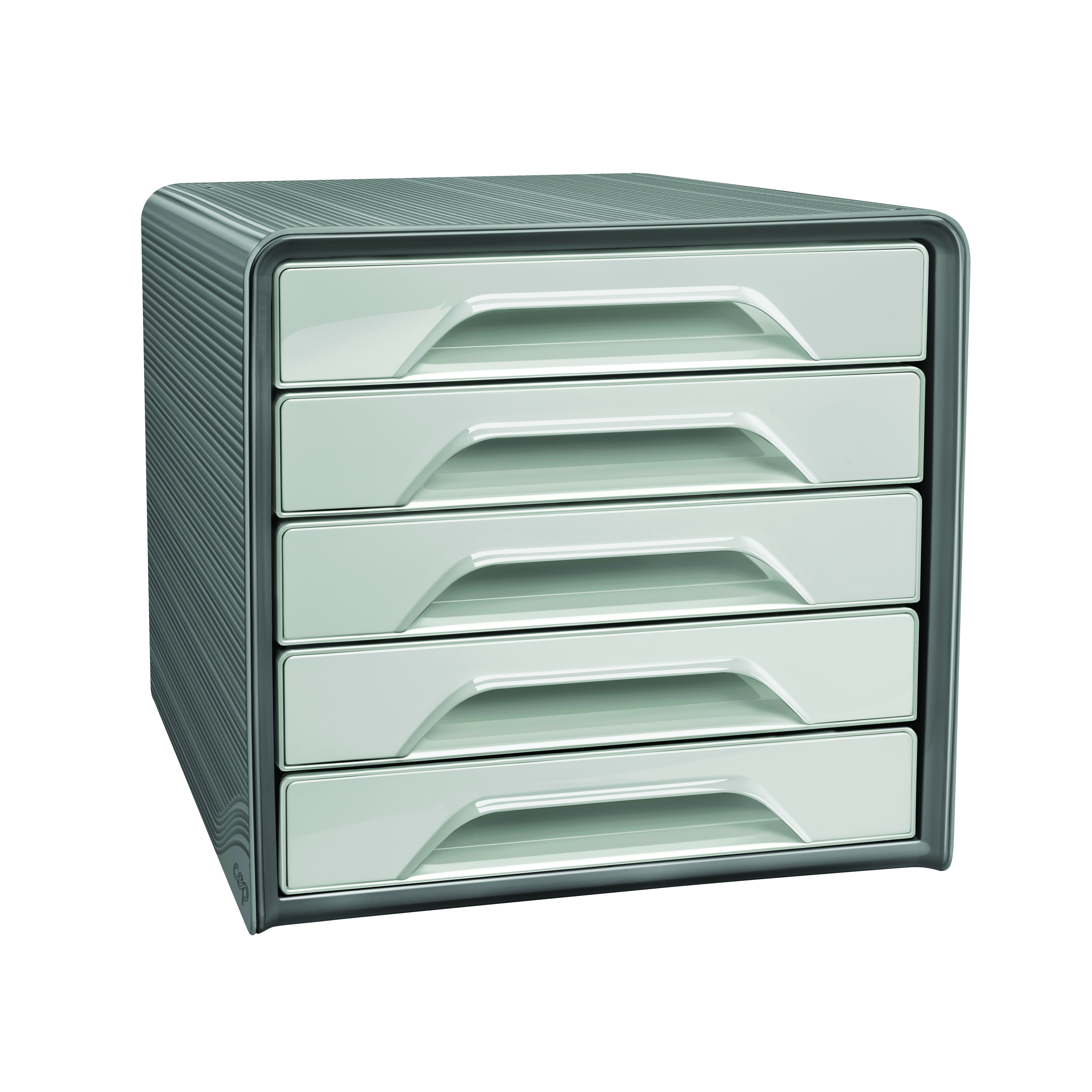 Smoove+by+CEP+Recycled+5+Drawer+Desktop+Module+Grey+1071116361