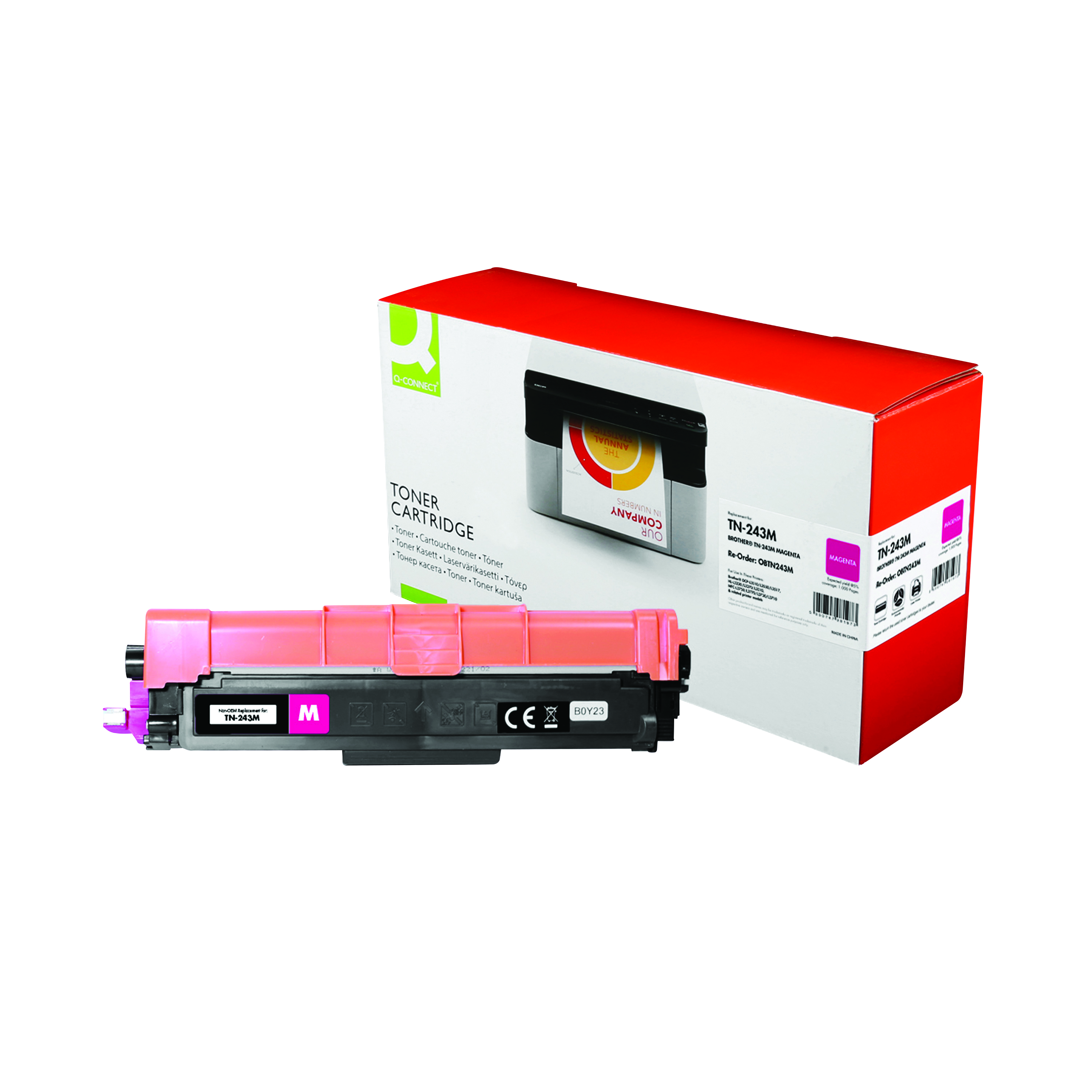 Q-Connect+Brother+TN-243M+Compatible+Toner+Cartridge+Magenta+TN-243M-COMP