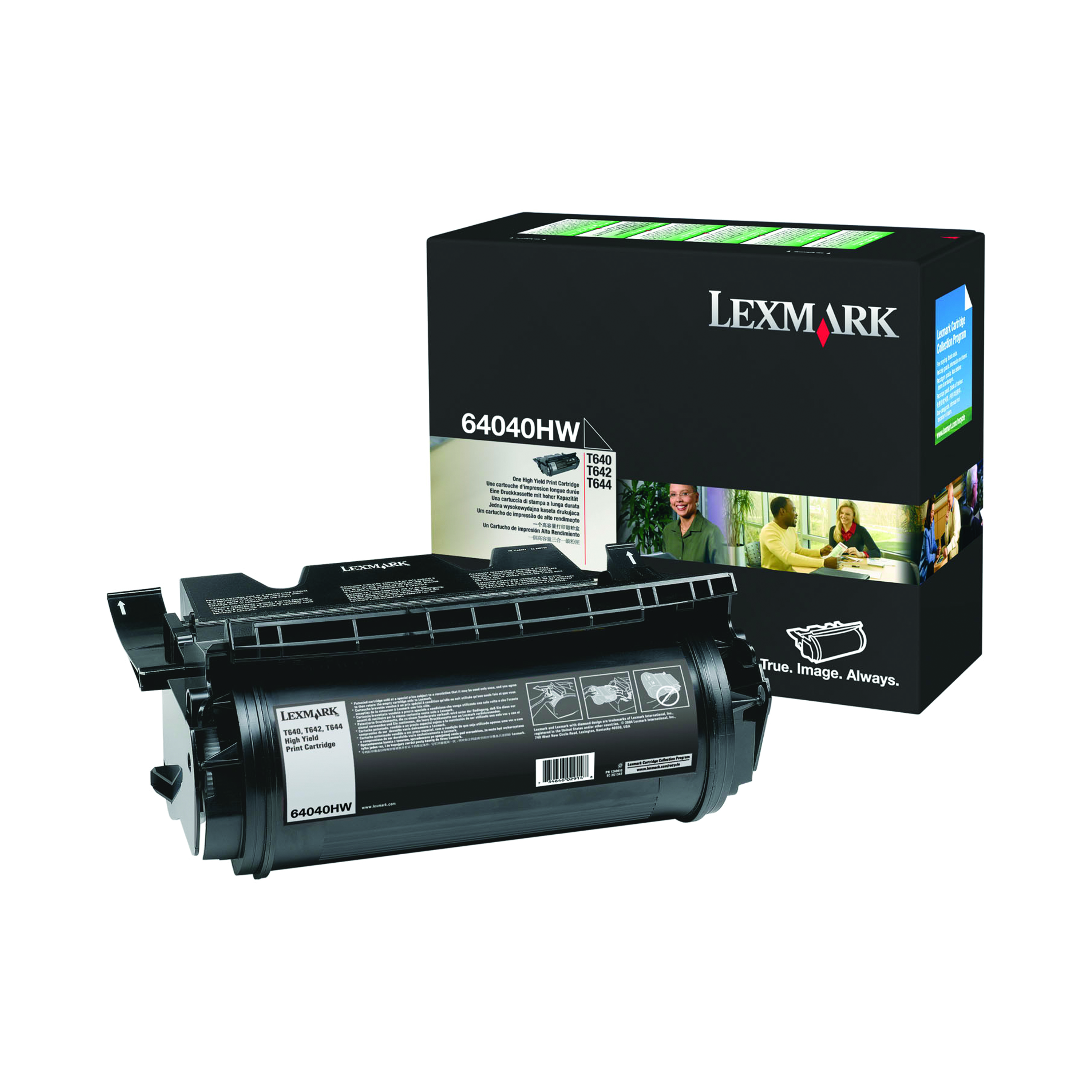 Lexmark+T640+21K+Toner+Cartridge+High+Yield+Black+64040HW