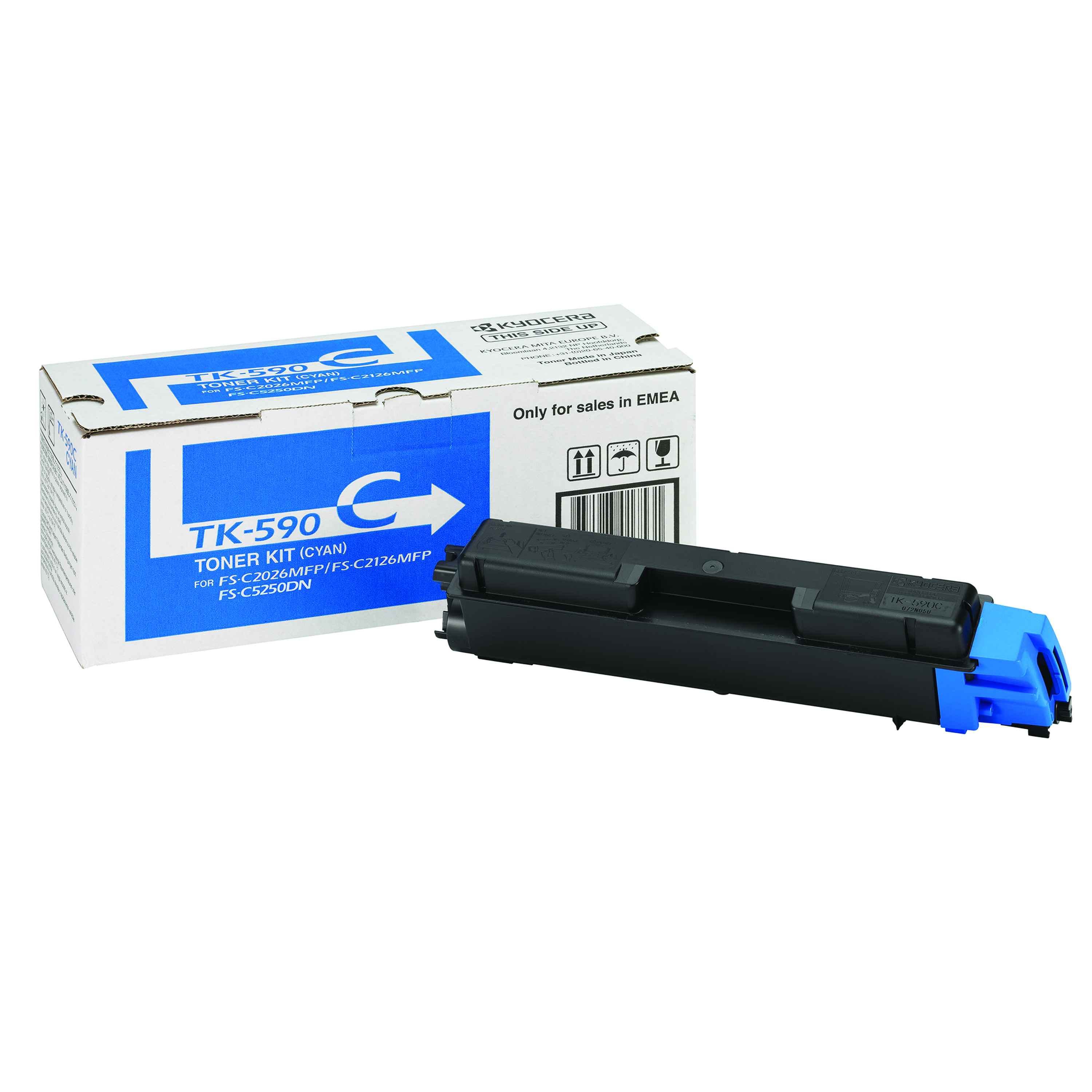Kyocera+TK-590C+Toner+Cartridge+Cyan+1T02KVCNL0
