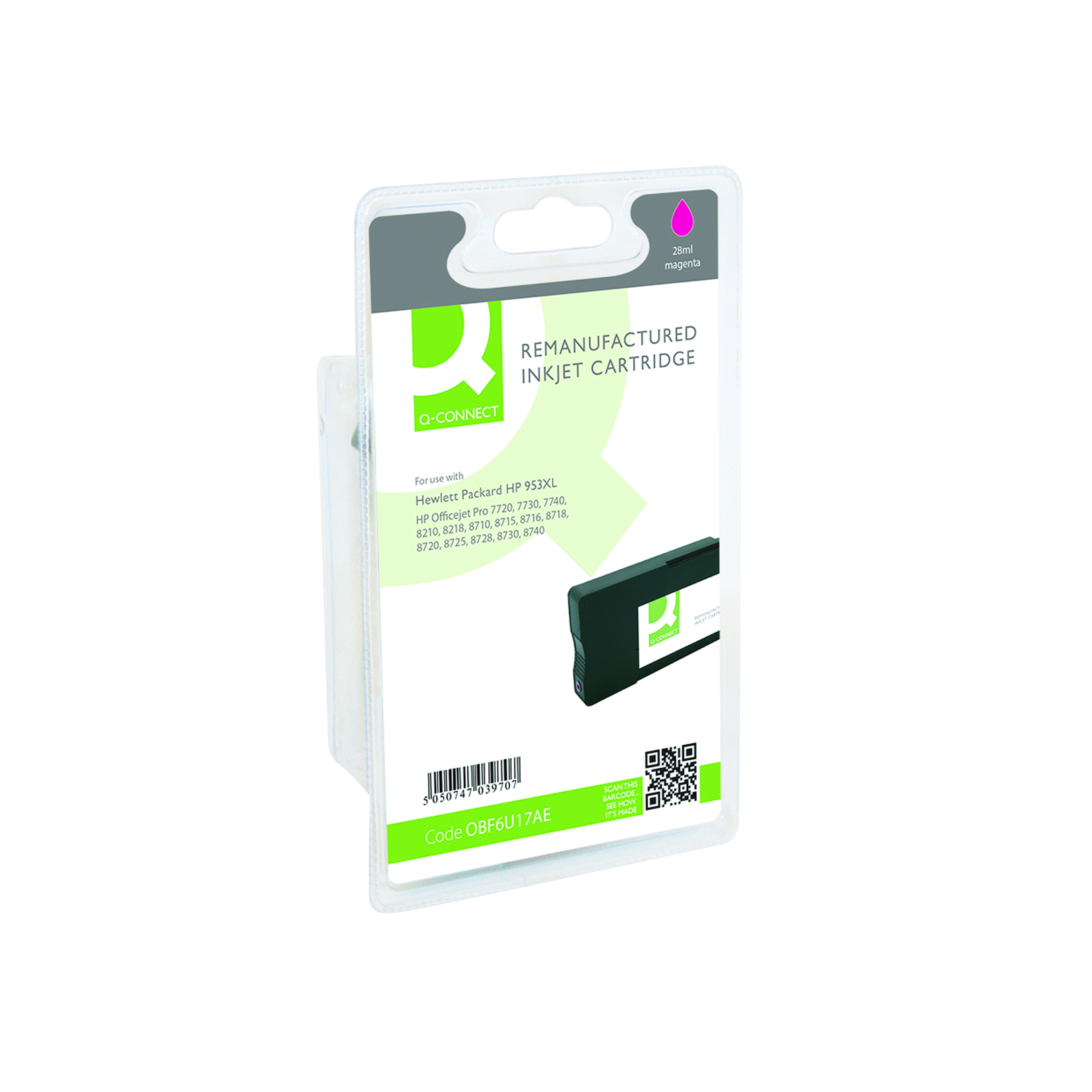 Q-Connect+Remanufactured+Inkjet+Cartridge+Magenta+For+HP+F6U17AE+F6U17AE-COMP