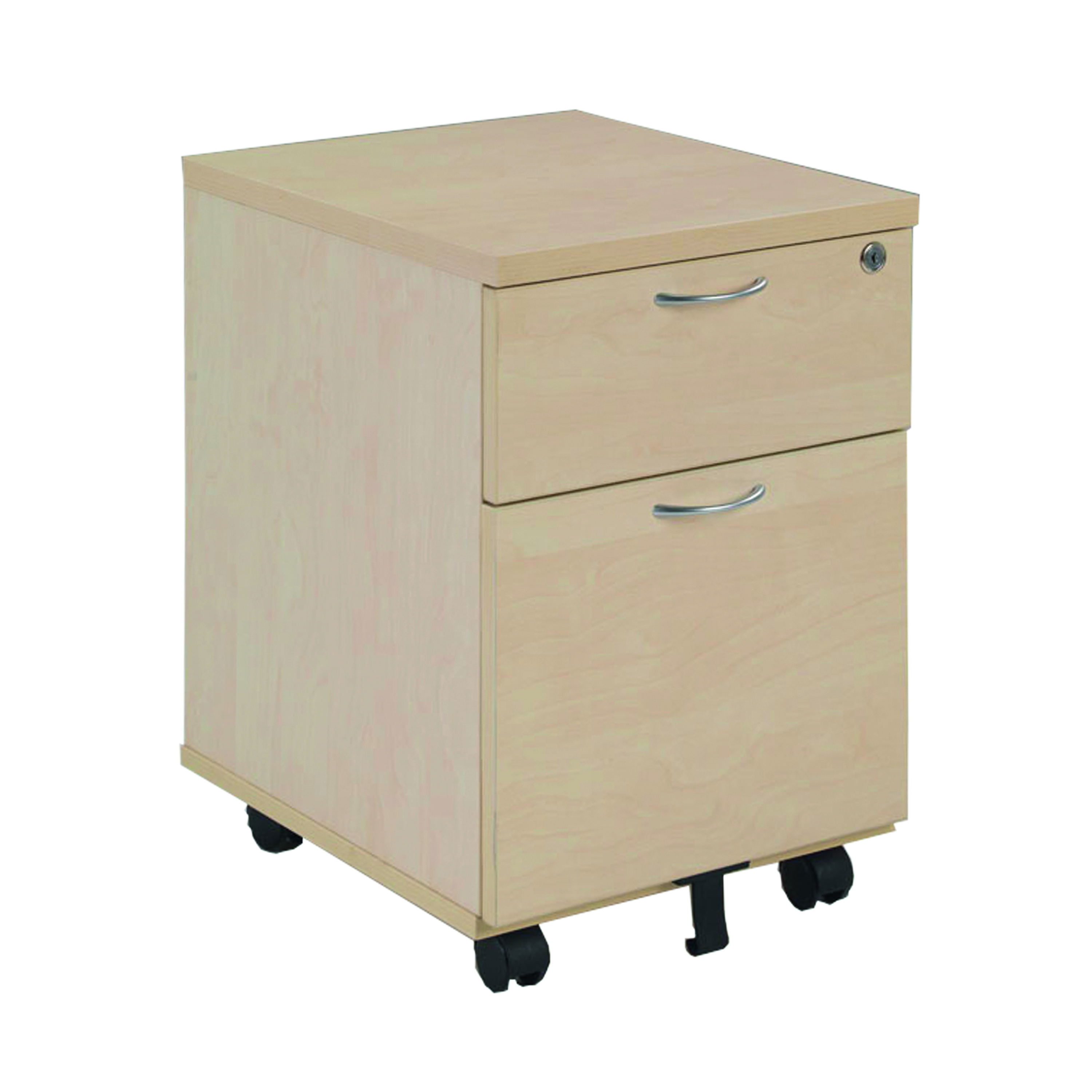 Jemini+2+Drawer+Mobile+Pedestal+404x500x595mm+Maple+KF72083