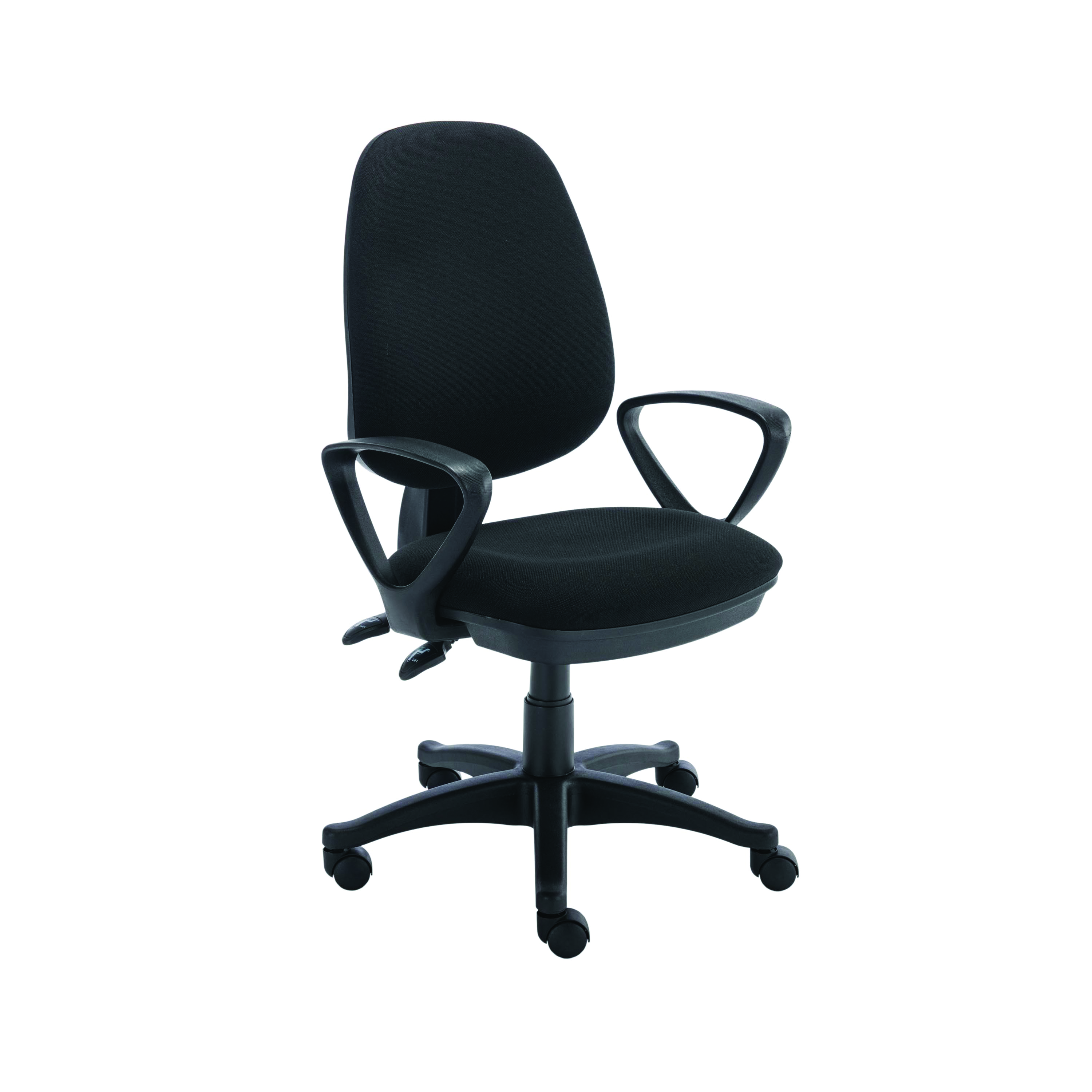 Astin+Nesta+Operator+Chair+with+Fixed+Arms+590x900x1050mm+Black+KF810947
