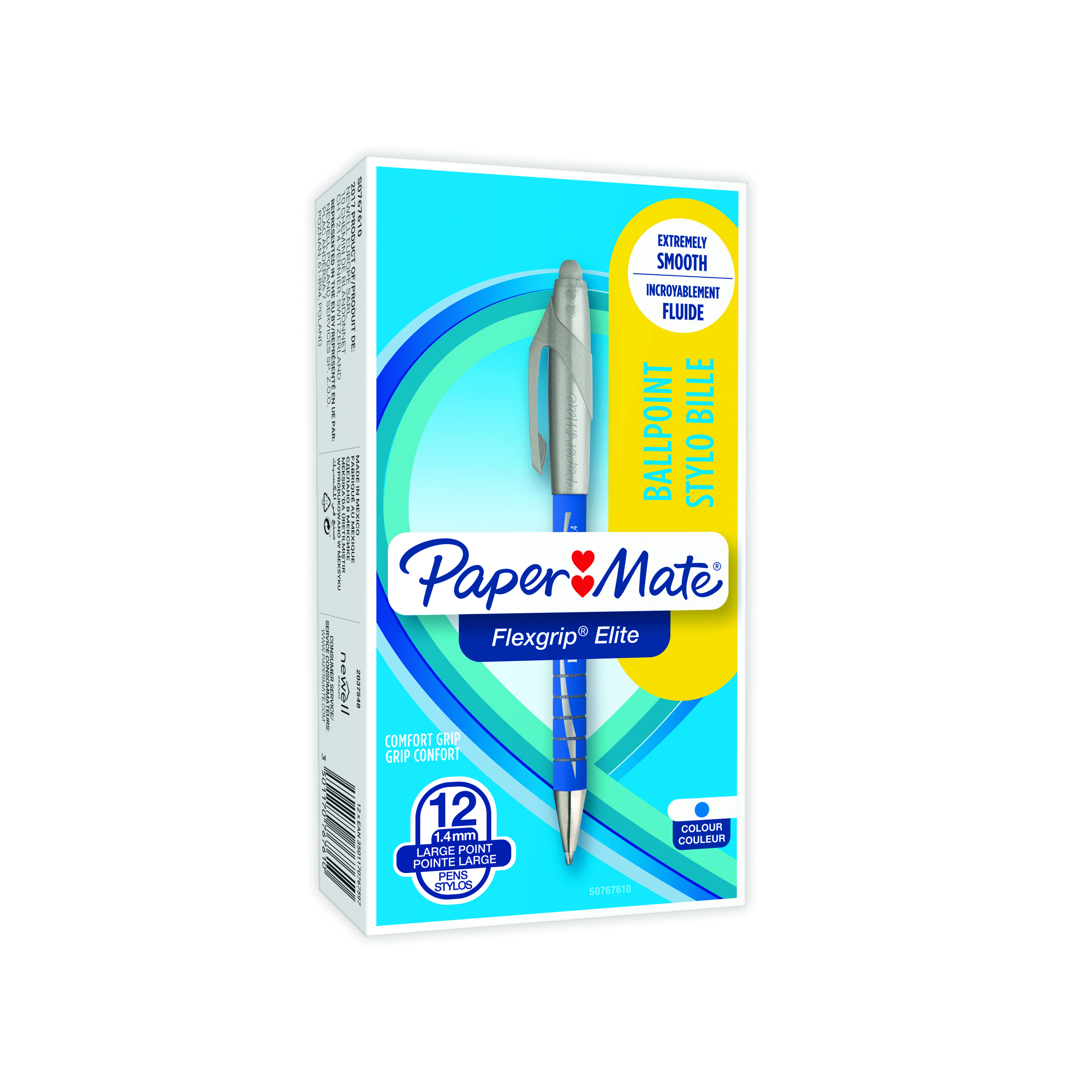 PaperMate+Flexgrip+Elite+Retractable+Ballpoint+Pen+Medium+Blue+%28Pack+of+12%29+S0750530
