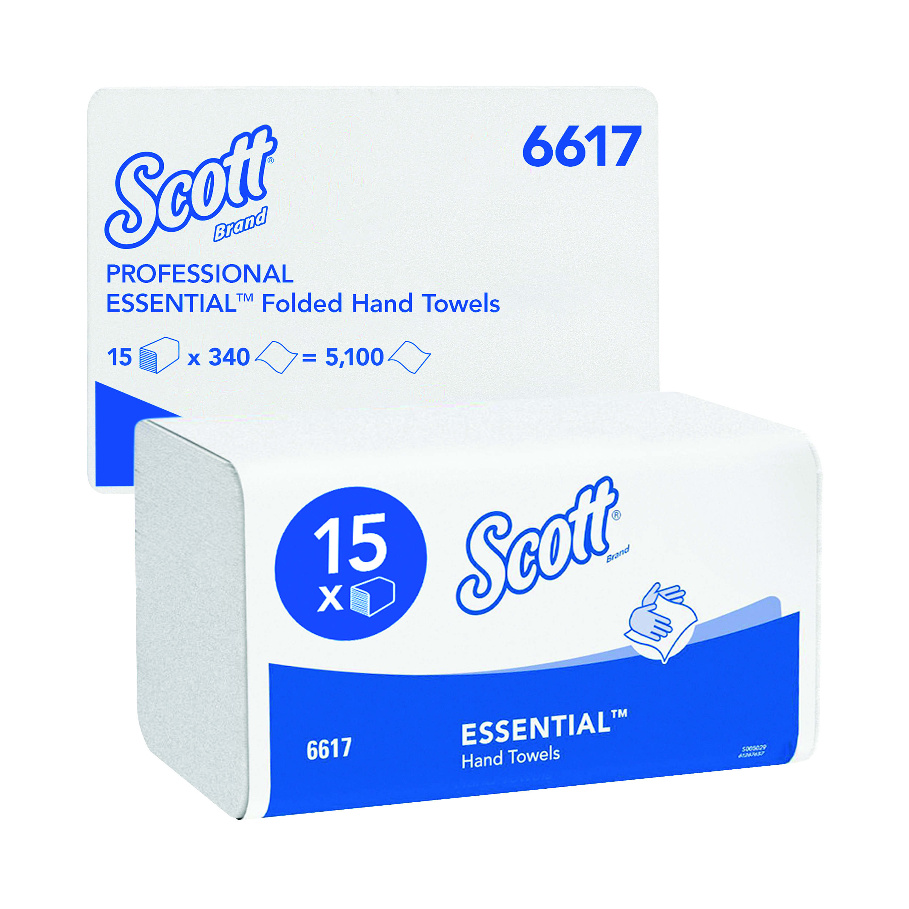 Scott+Essential++Interfold+Hand+Towels+White+%2815+Pack%29+6617