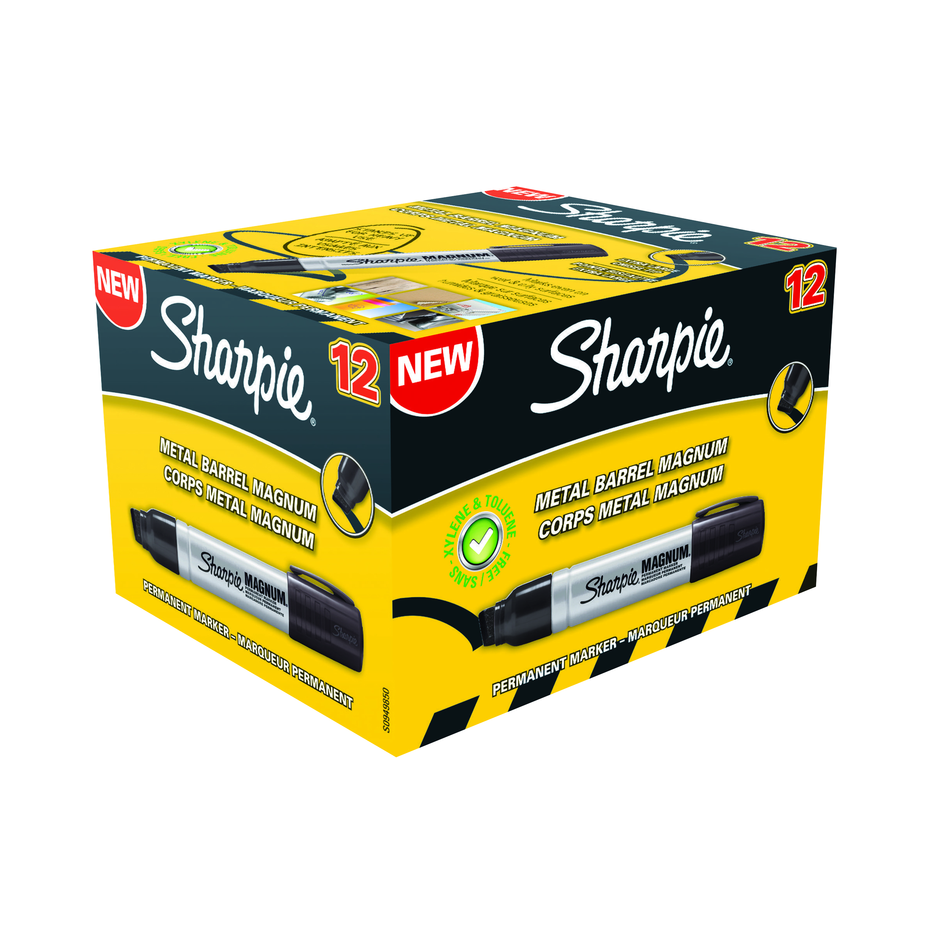 Sharpie+Pro+Magnum+Permanent+Marker+Chisel+Tip+Black+%28Pack+of+12%29+S0949850