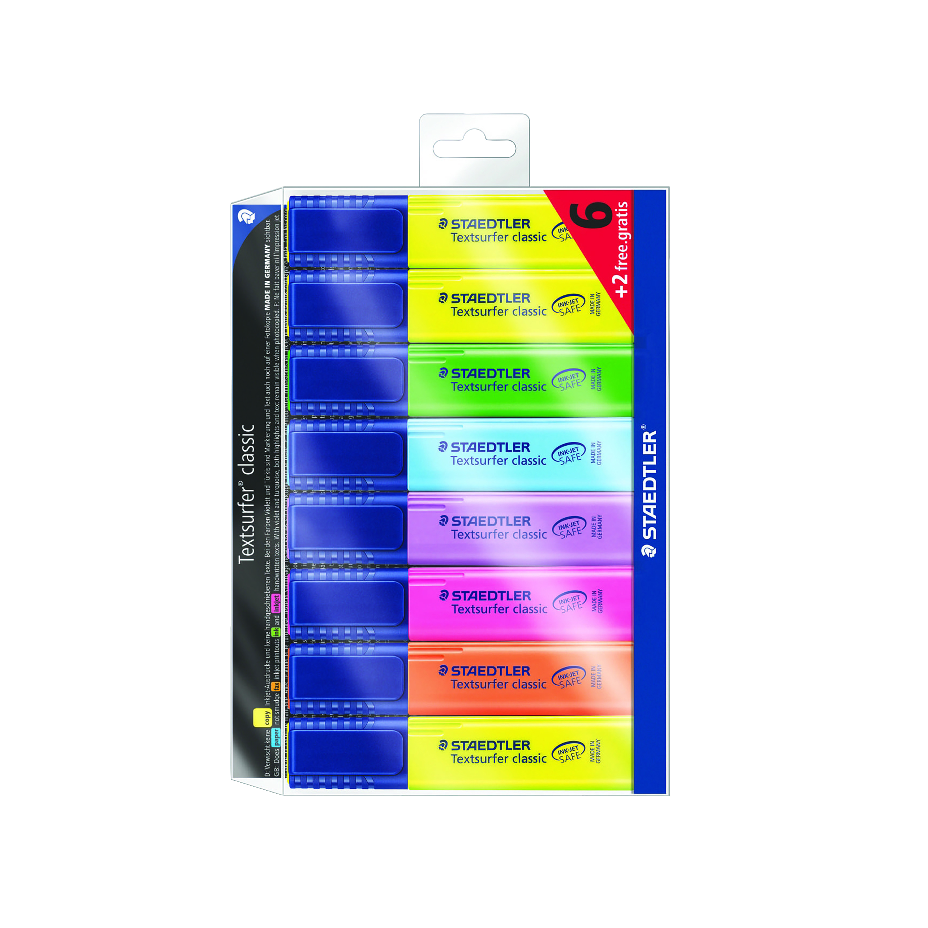 Staedtler+Textsurfer+Classic+Highlighter+Assorted+%28Pack+of+8%29+364AWP8