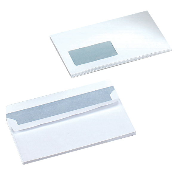 5+Star+Office+Envelopes+Wallet+Self+Seal+Window+90gsm+DL+220x110mm+White+%28Pack+of+500%29