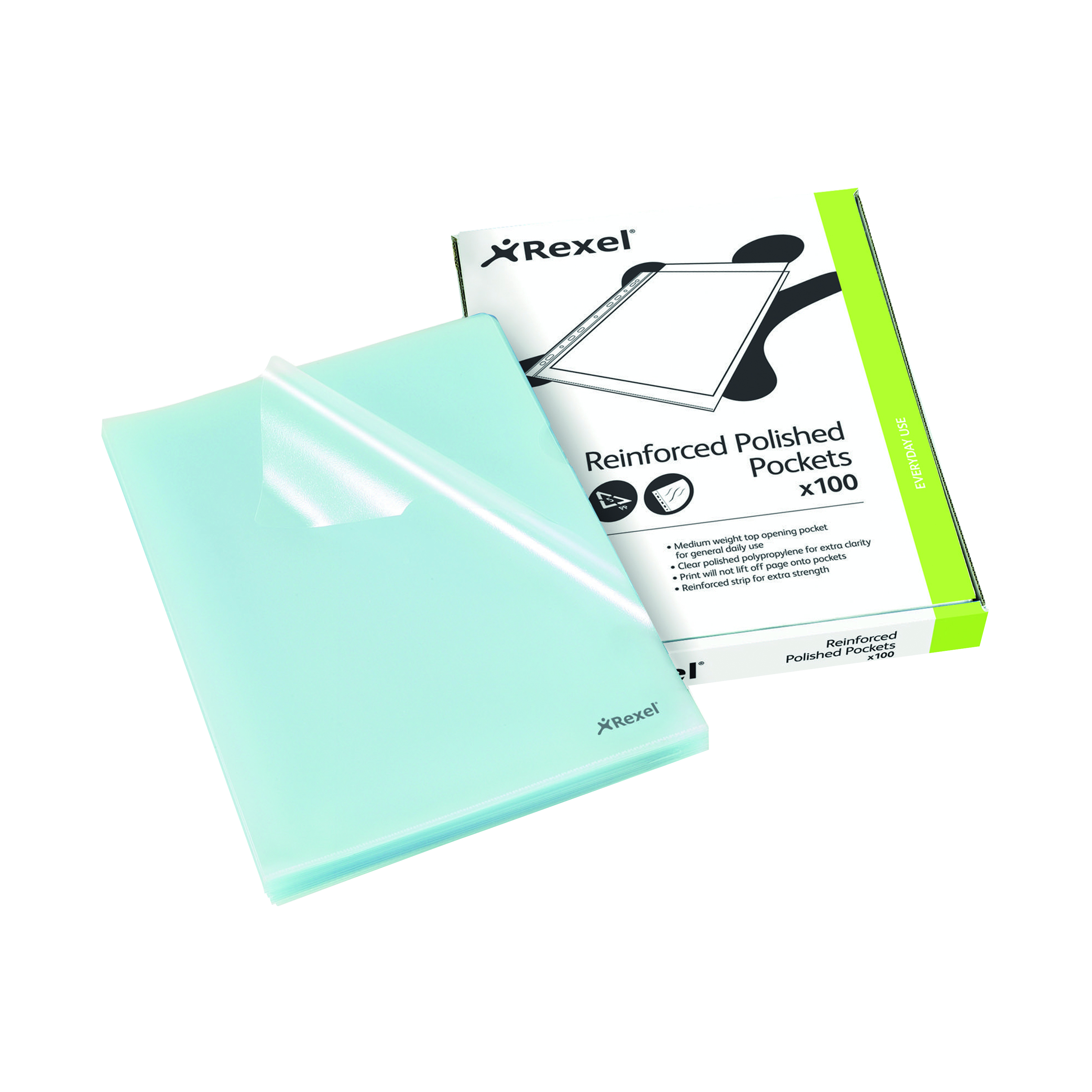 Rexel+Cut+Flush+Folder+Polypropylene+A4+Clear+%28Pack+of+100%29+12215