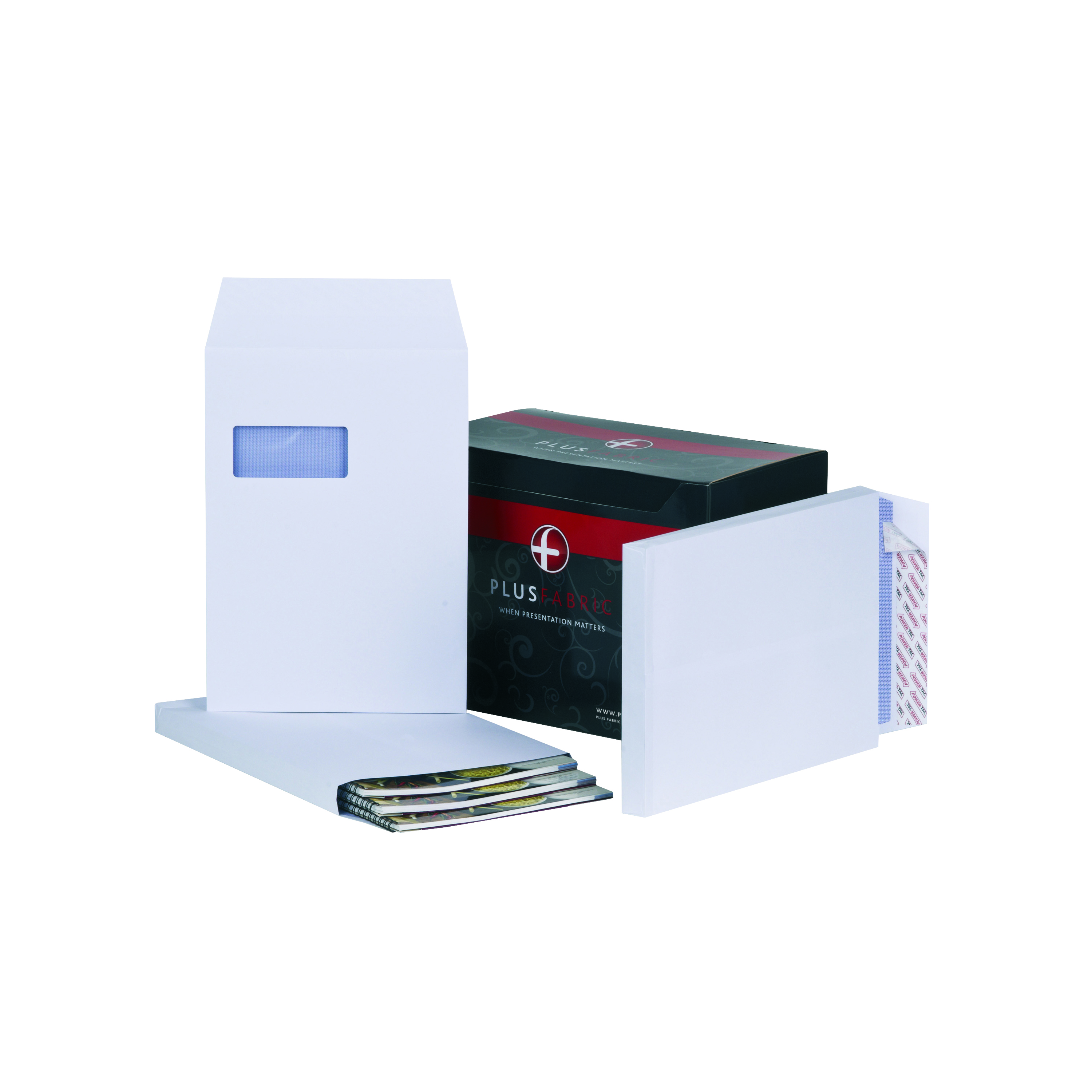 Plus+Fabric+Gusset+C4+Envelopes+Window+Peel+and+Seal+120gsm+White+%28Pack+of+100%29+C27566