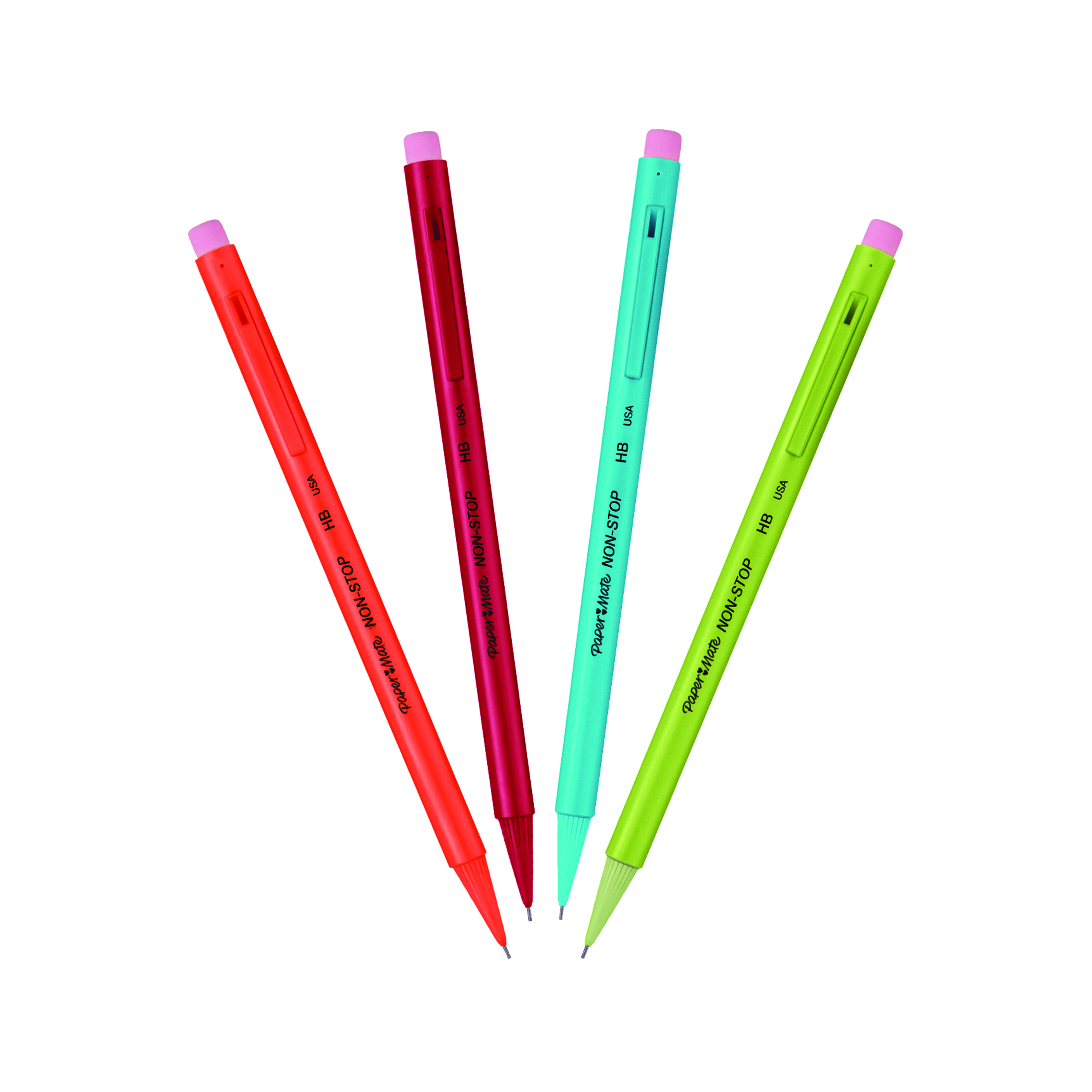 PaperMate+Non-Stop+Automatic+Mechanical+Pencils+0.7+HB+Neon+%28Pack+of+12%29+1906125