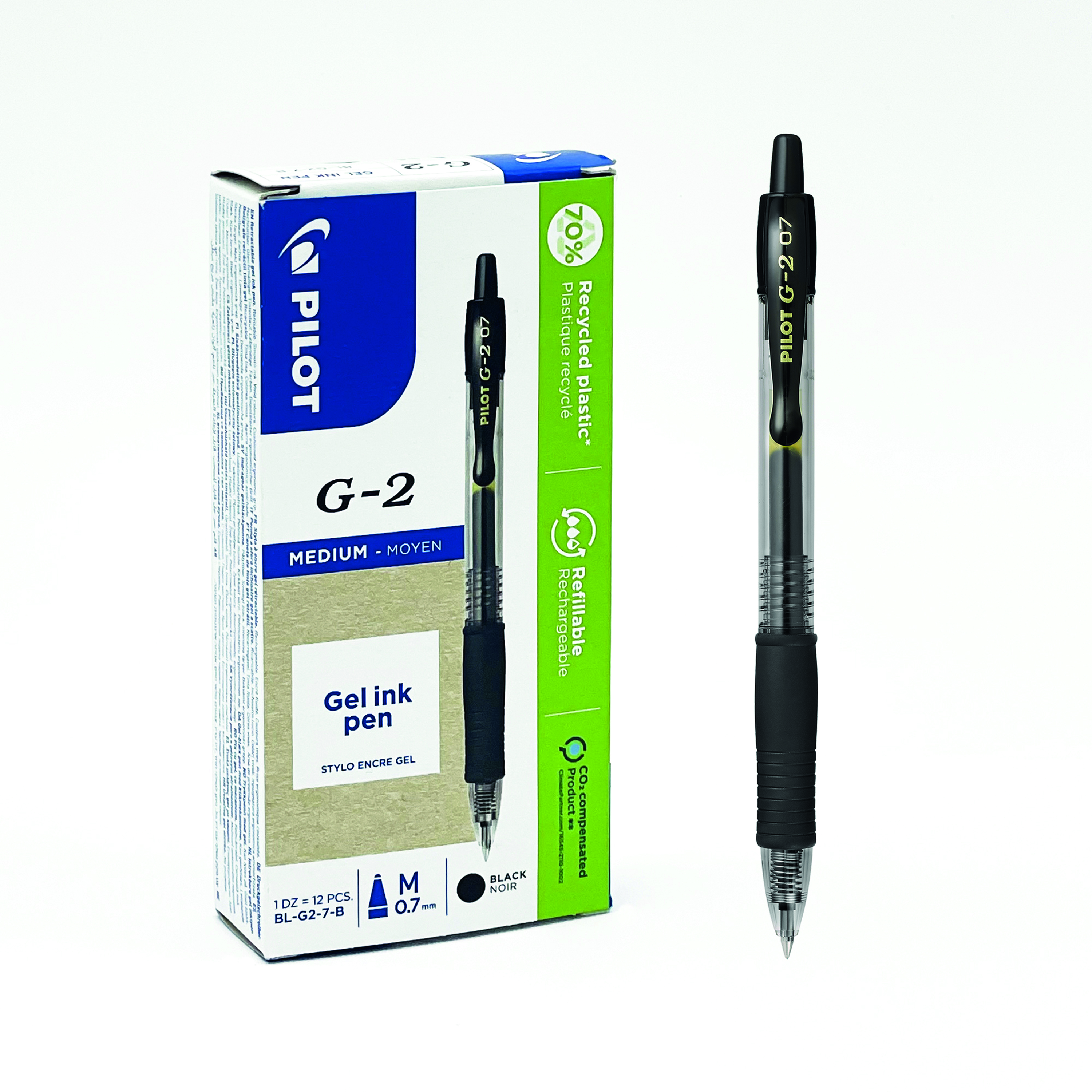 Pilot+G207+Gel+Ink+Retractable+Rollerball+Pen+Black+%28Pack+of+12%29+G2
