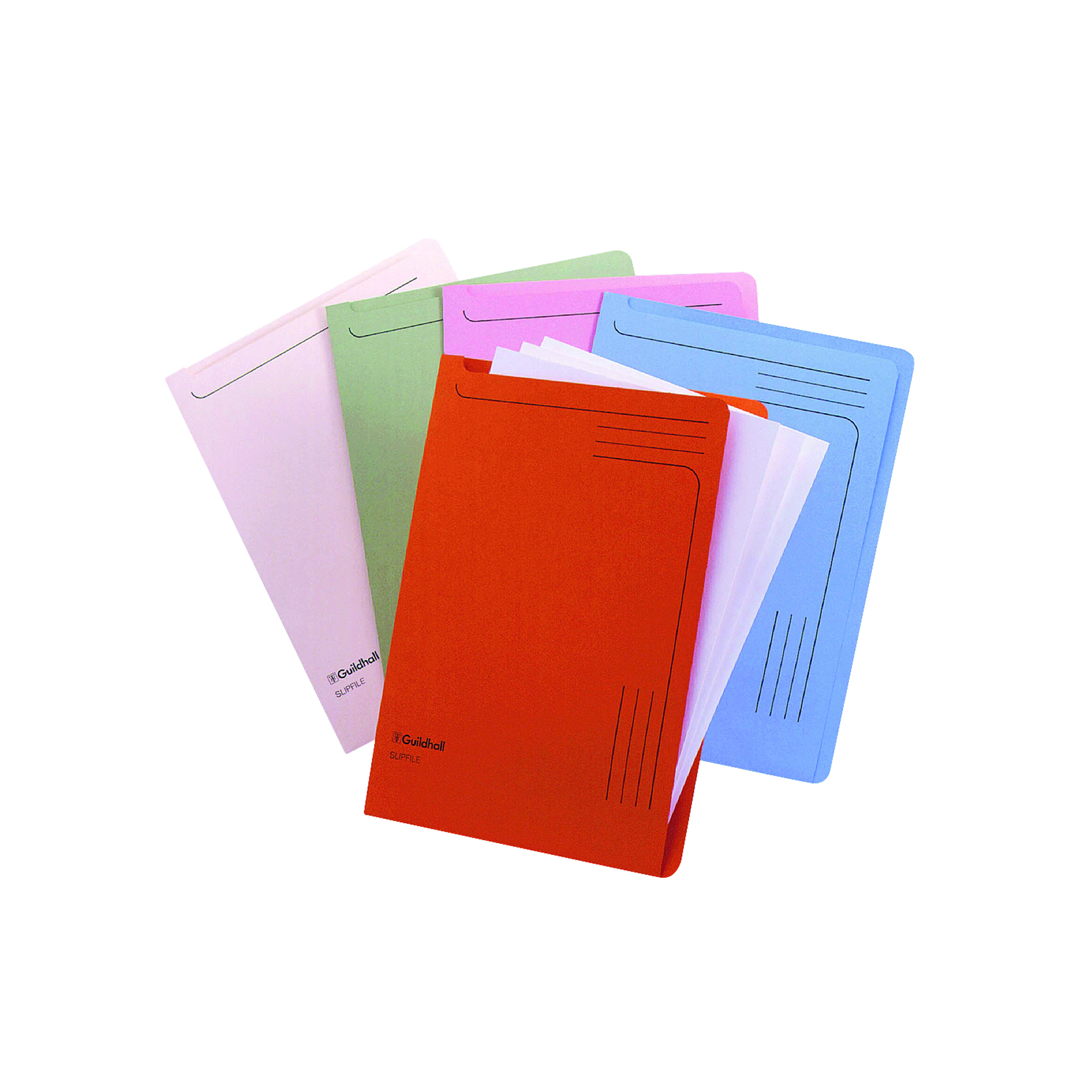 Exacompta+Guildhall+Slipfile+Manilla+230gsm+Assorted+%28Pack+of+50%29+4600Z