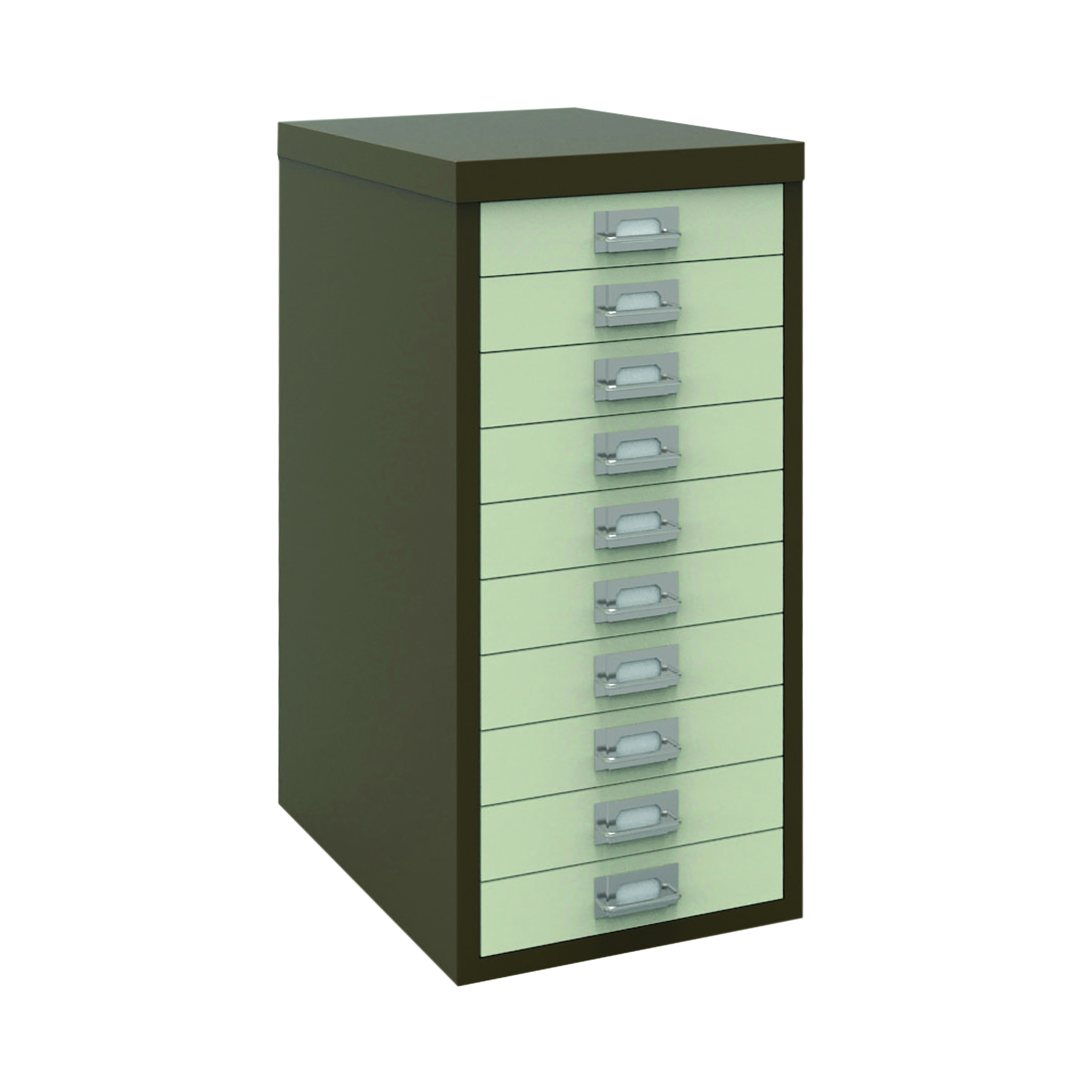 Bisley+10+Multidrawer+Cabinet+A4+279x380x590mm+Coffee%2FCream+H2910NL-005006