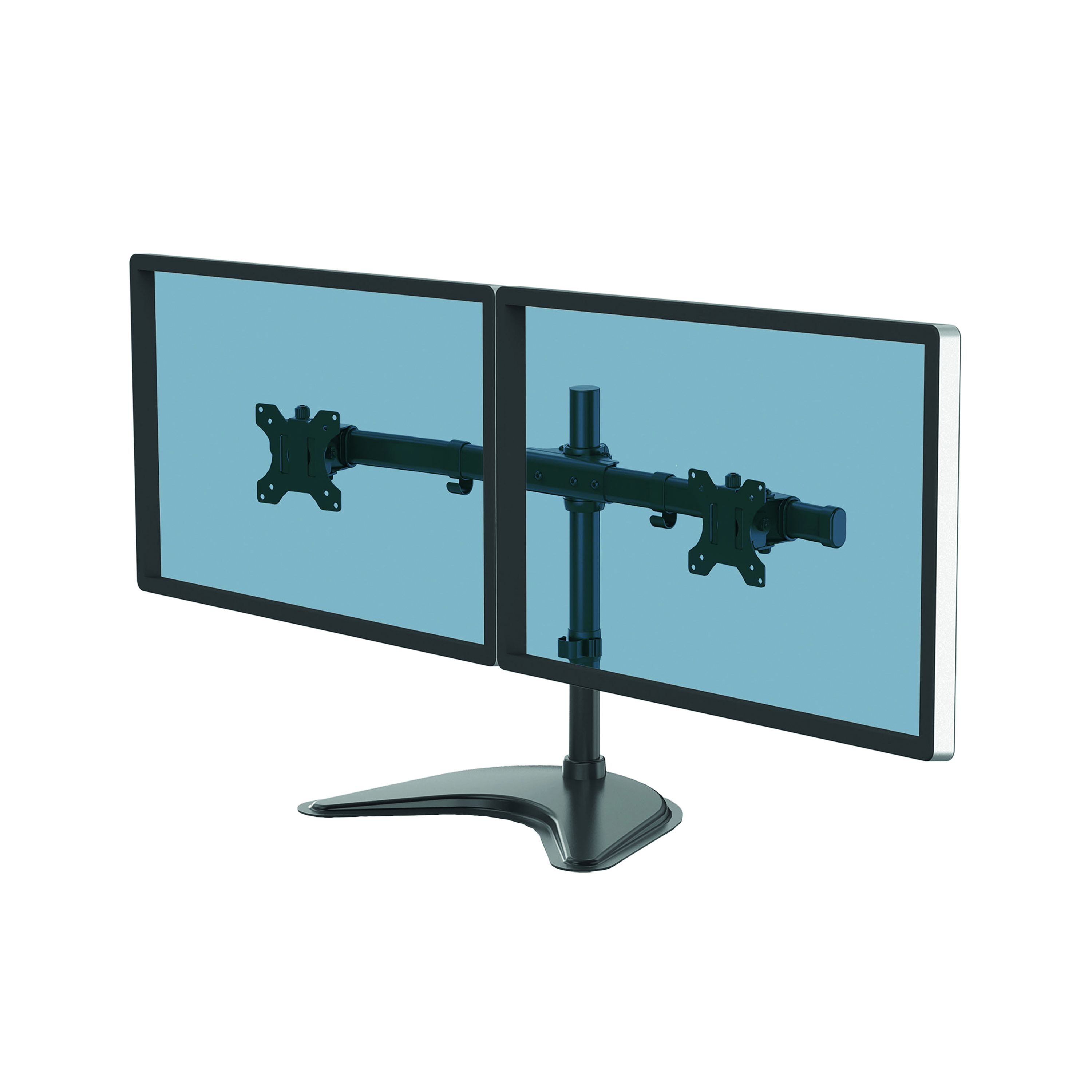 Fellowes+Seasa+Freestanding+Dual+Horizontal+Monitor+Arm+8043701