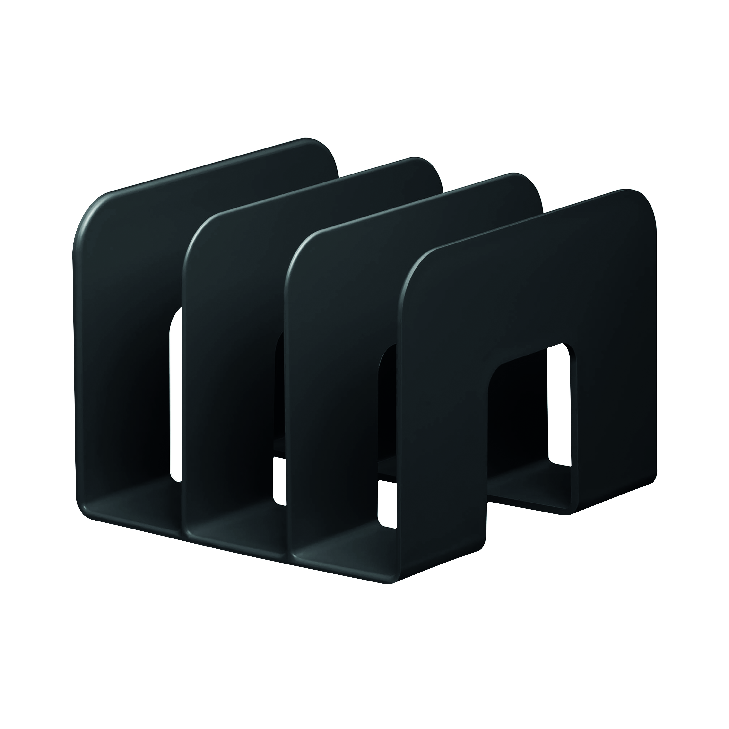 Durable+ECO+Recycled+Plastic+Magazine+Stand+Black+776101
