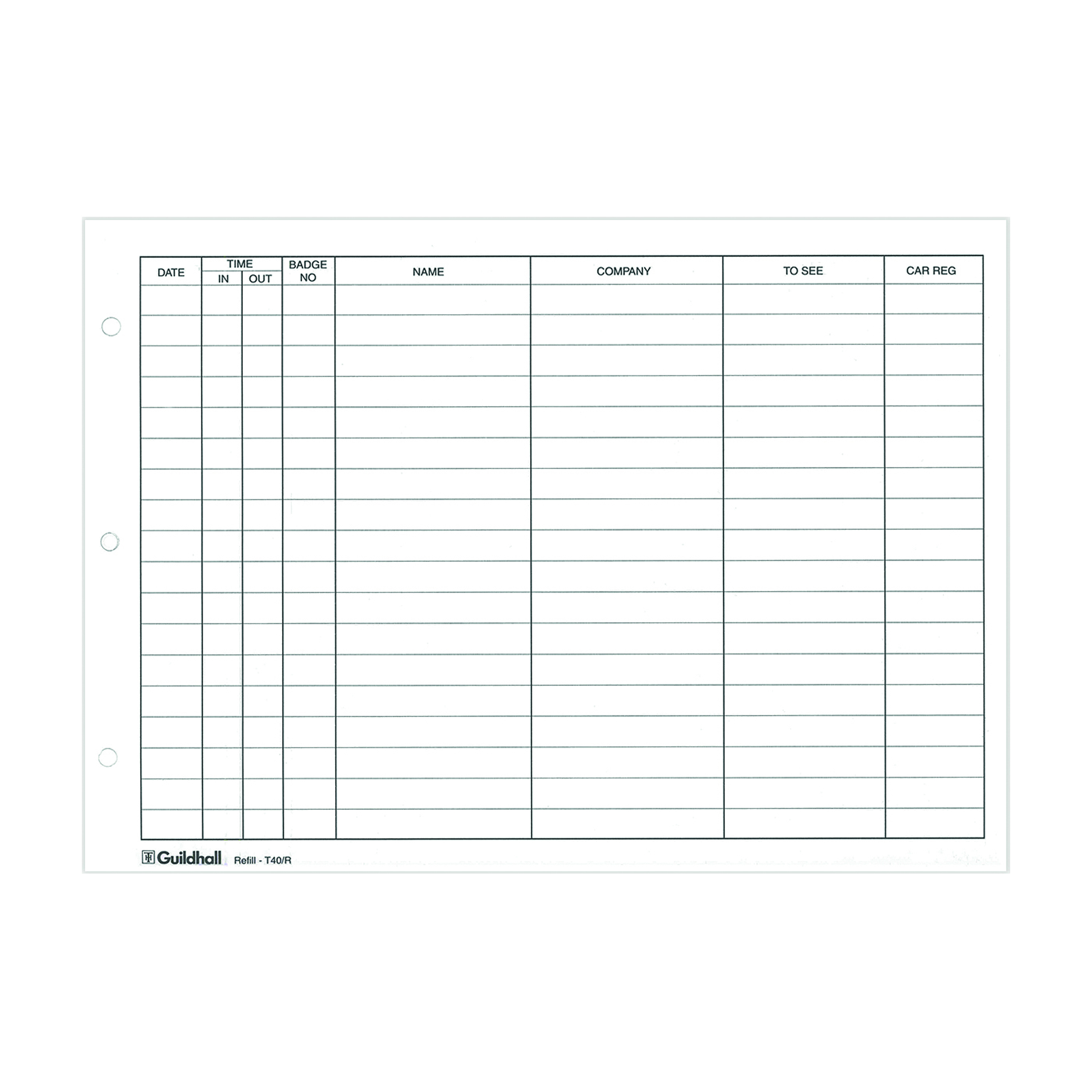 Exacompta+Guildhall+Loose-Leaf+Visitors+Book+Refill+%28Pack+of+50%29+T40%2FR