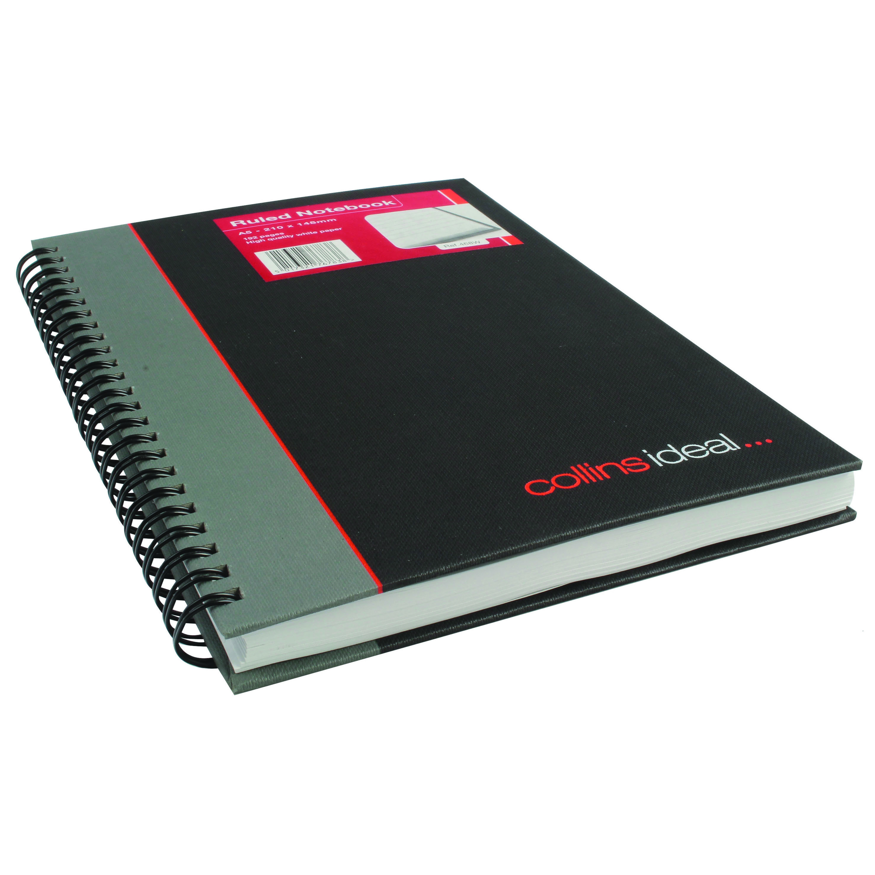 Ideal+A5+Cashbook+Wiro+Feint+192+Pages+Black+468W