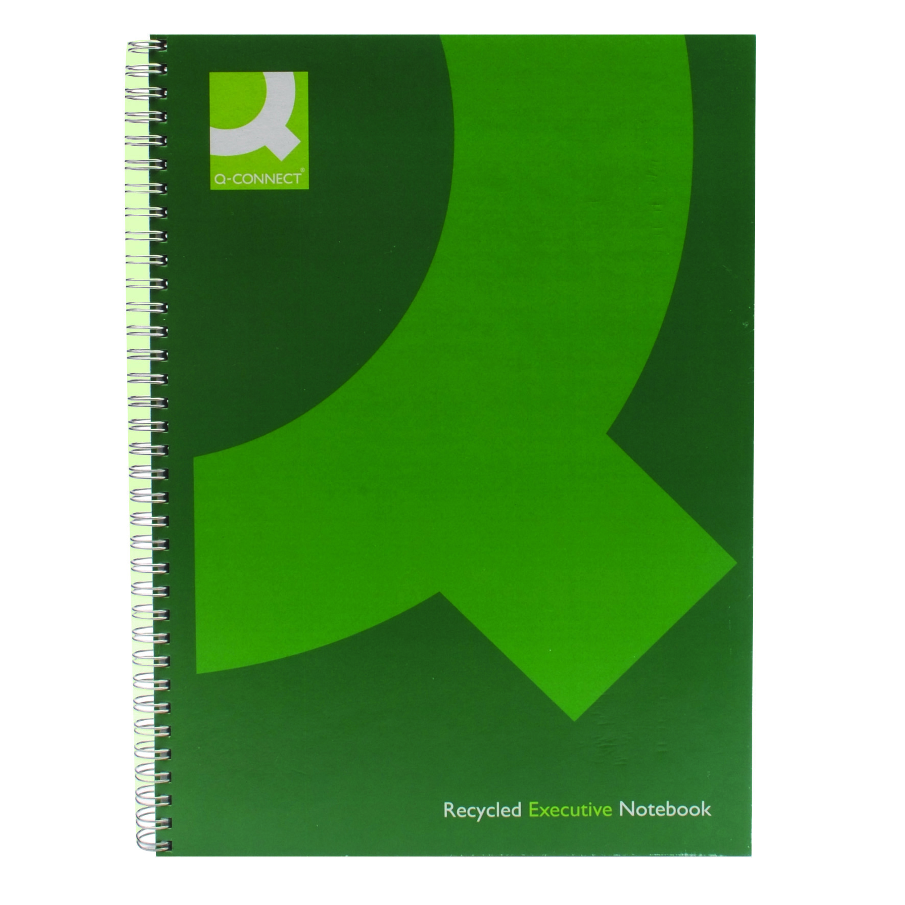 Q-Connect+Recycled+Wirebound+Notebook+A4+Green+%28Pack+of+3%29+KF03731