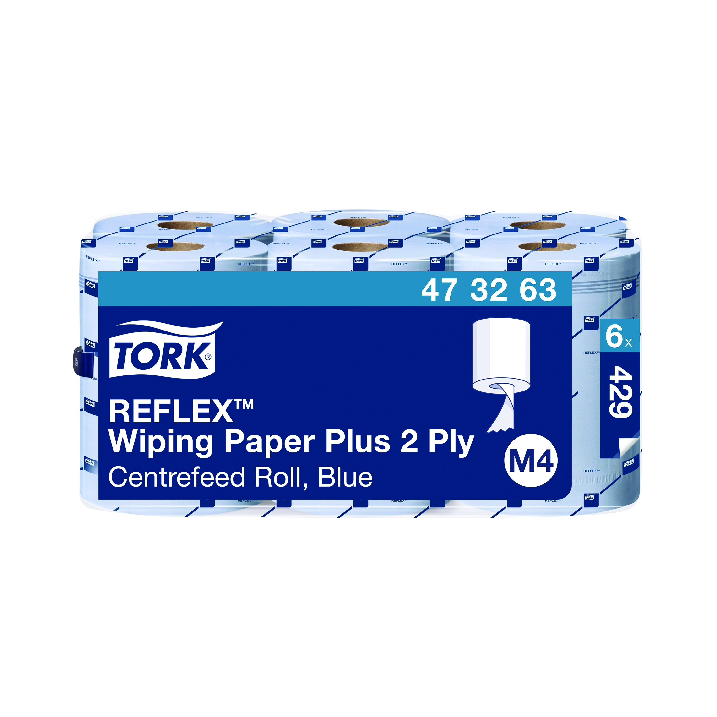 Tork+Reflex+M4+Centrefeed+Tissue+2-Ply+150m+Blue+%28Pack+of+6%29+473263