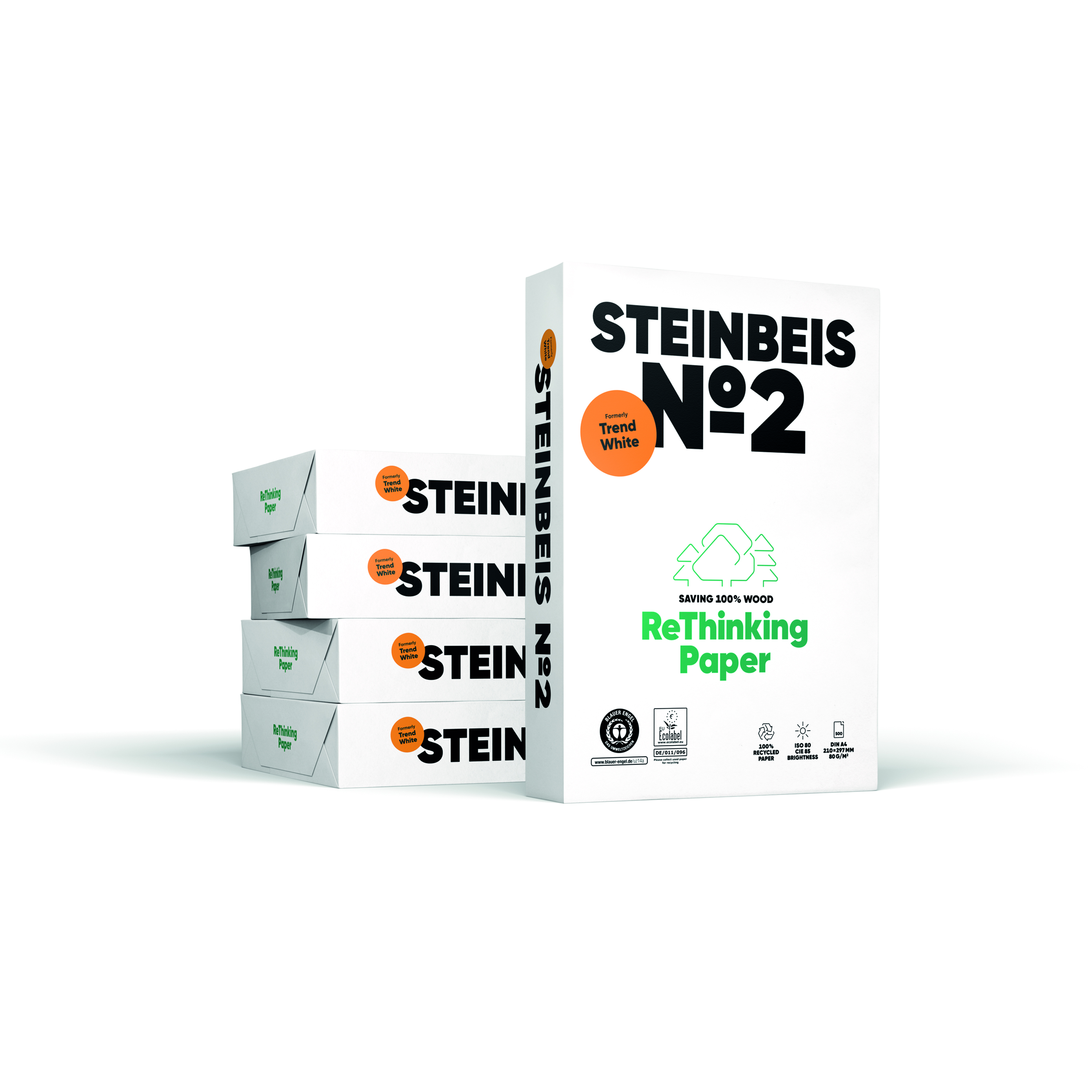 Steinbeis+No.2+Recycled+Paper+Off-White+A4+80gsm+%28Pack+of+2500%29+4260074849011