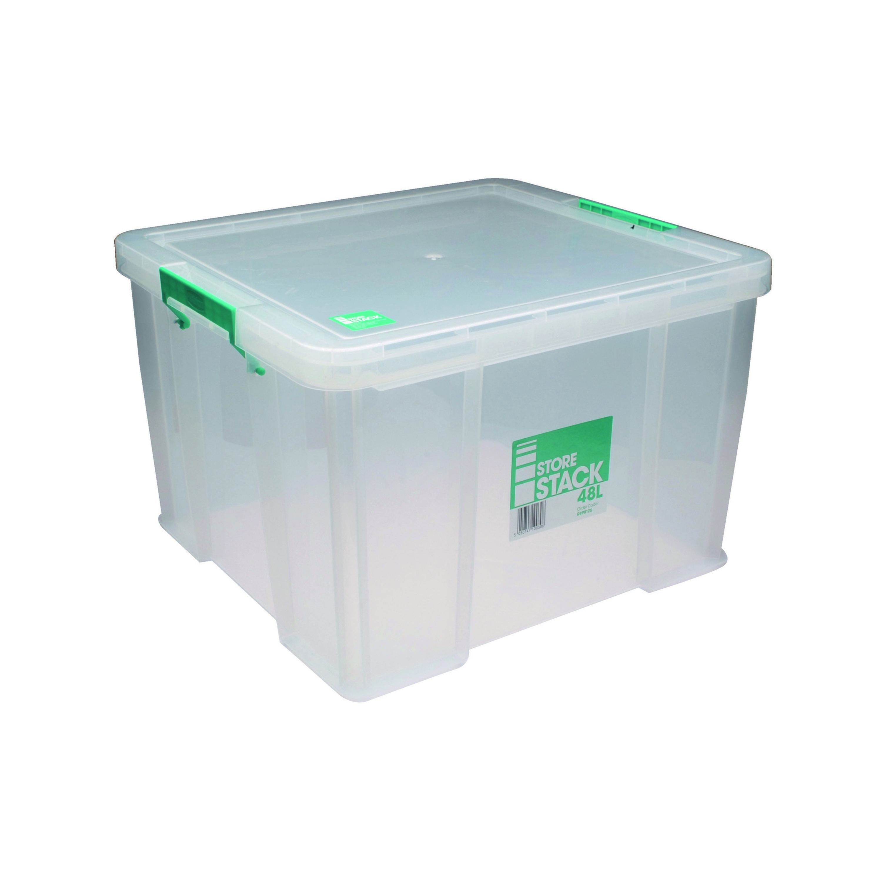 StoreStack+48+Litre+Storage+Box+W490xD440xH320mm+Clear+RB90125