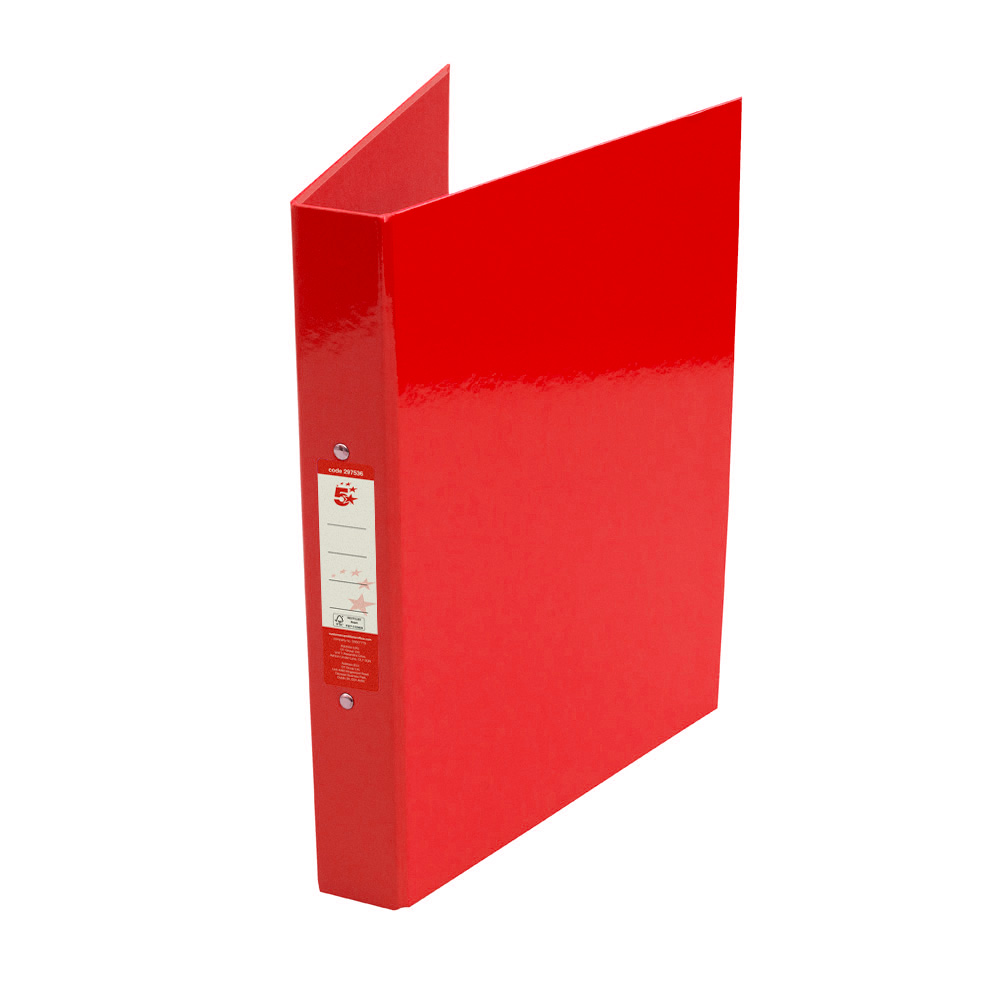 5+Star+Office+2+O-Ring+Binder+A4+Red+%28Pack+of+10%29