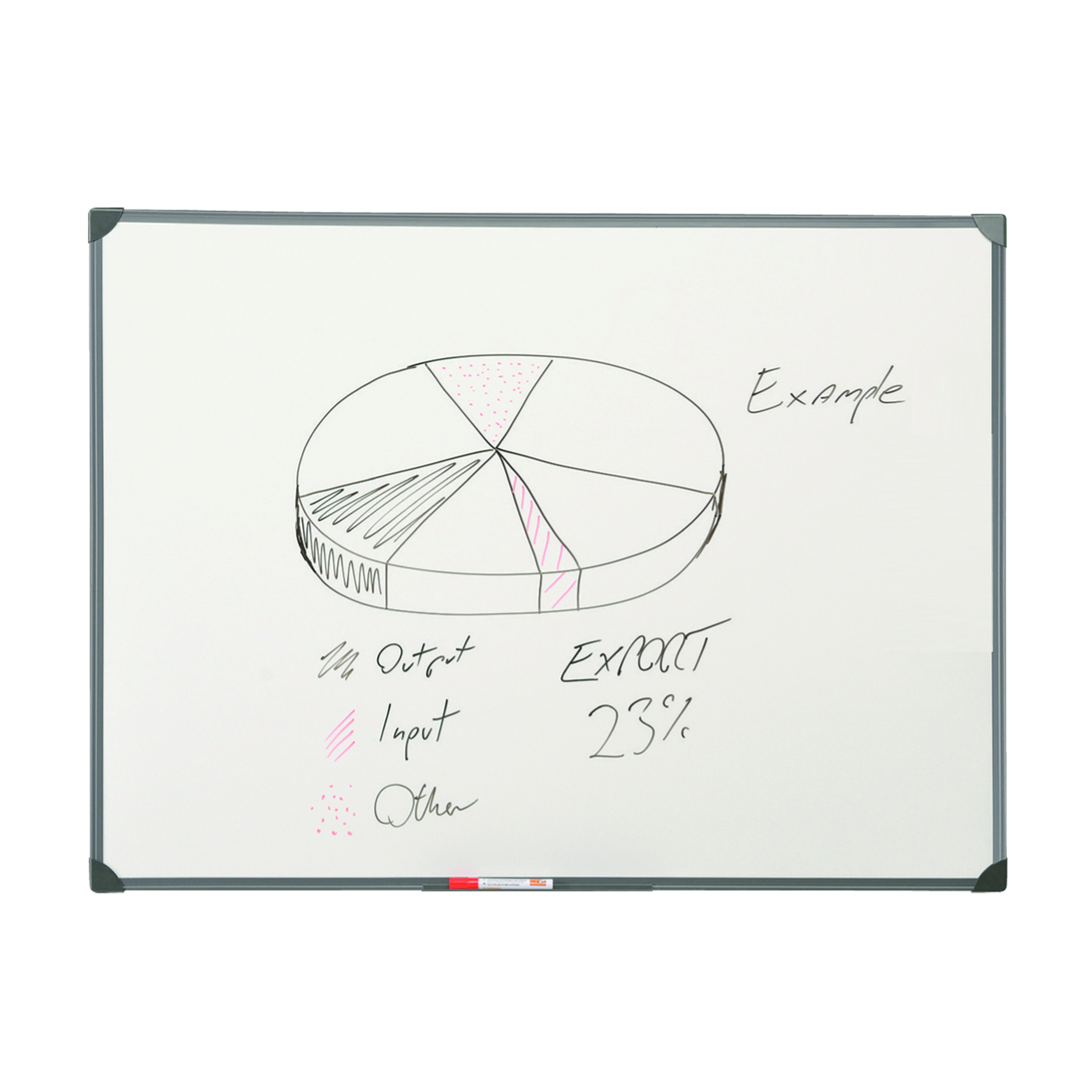 5+Star+Office+Drywipe+Non-Magnetic+Board+with+Fixing+Kit+and+Detachable+Pen+Tray+900x600mm