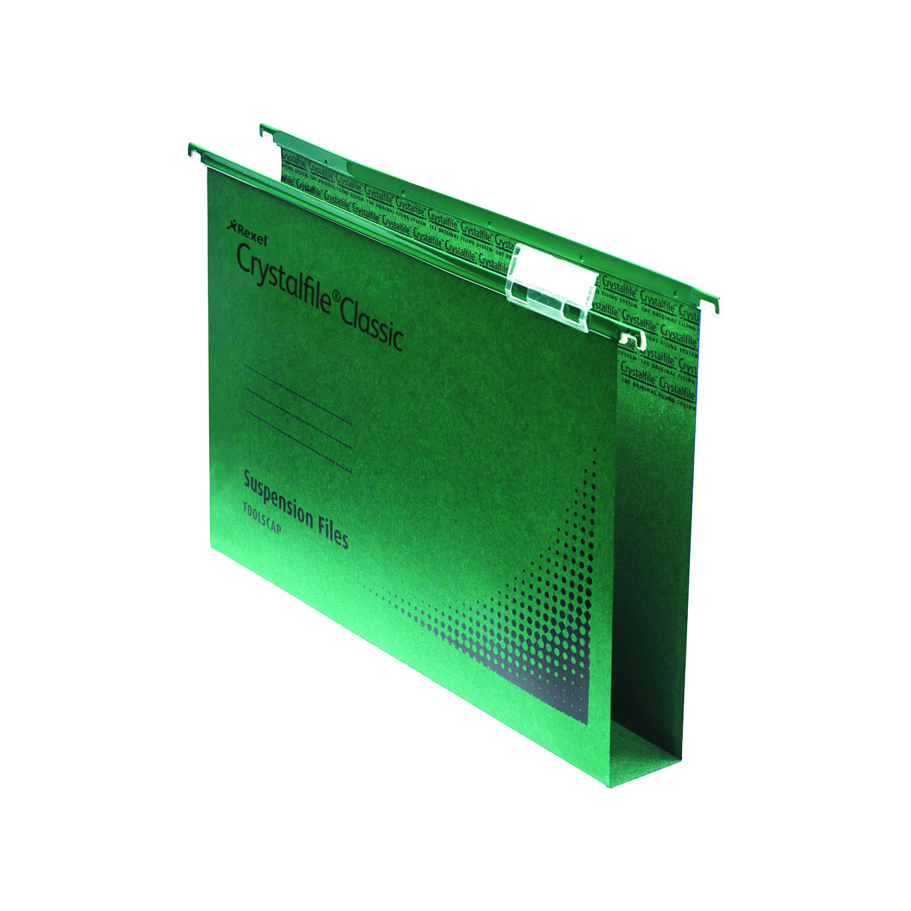 Rexel+Crystalfile+Extra+30mm+Lateral+File+Green+%28Pack+of+25%29+70640