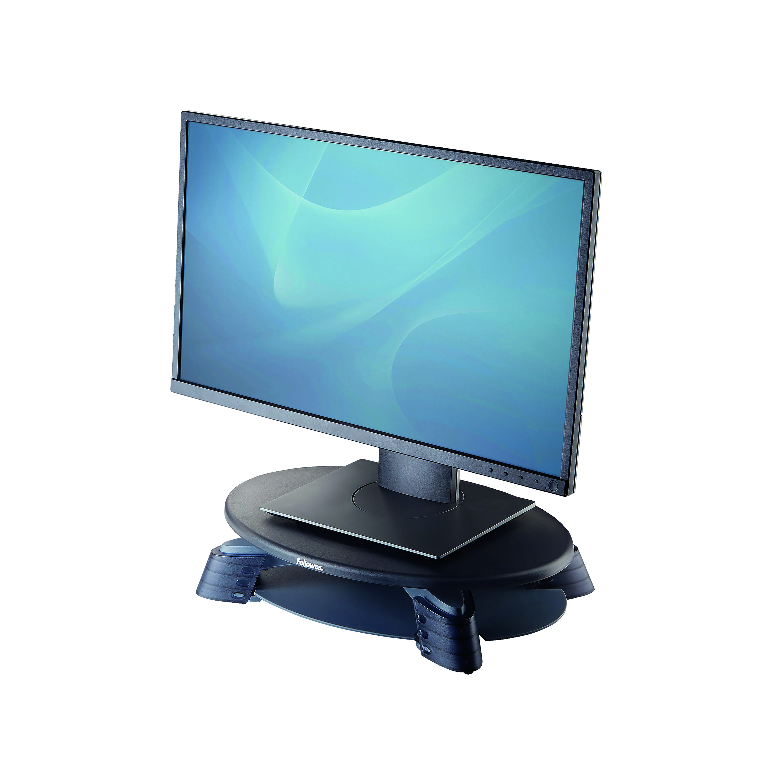 Fellowes+Rotating+Monitor+Stand+Platform+14kg+Capacity+Graphite+9145003