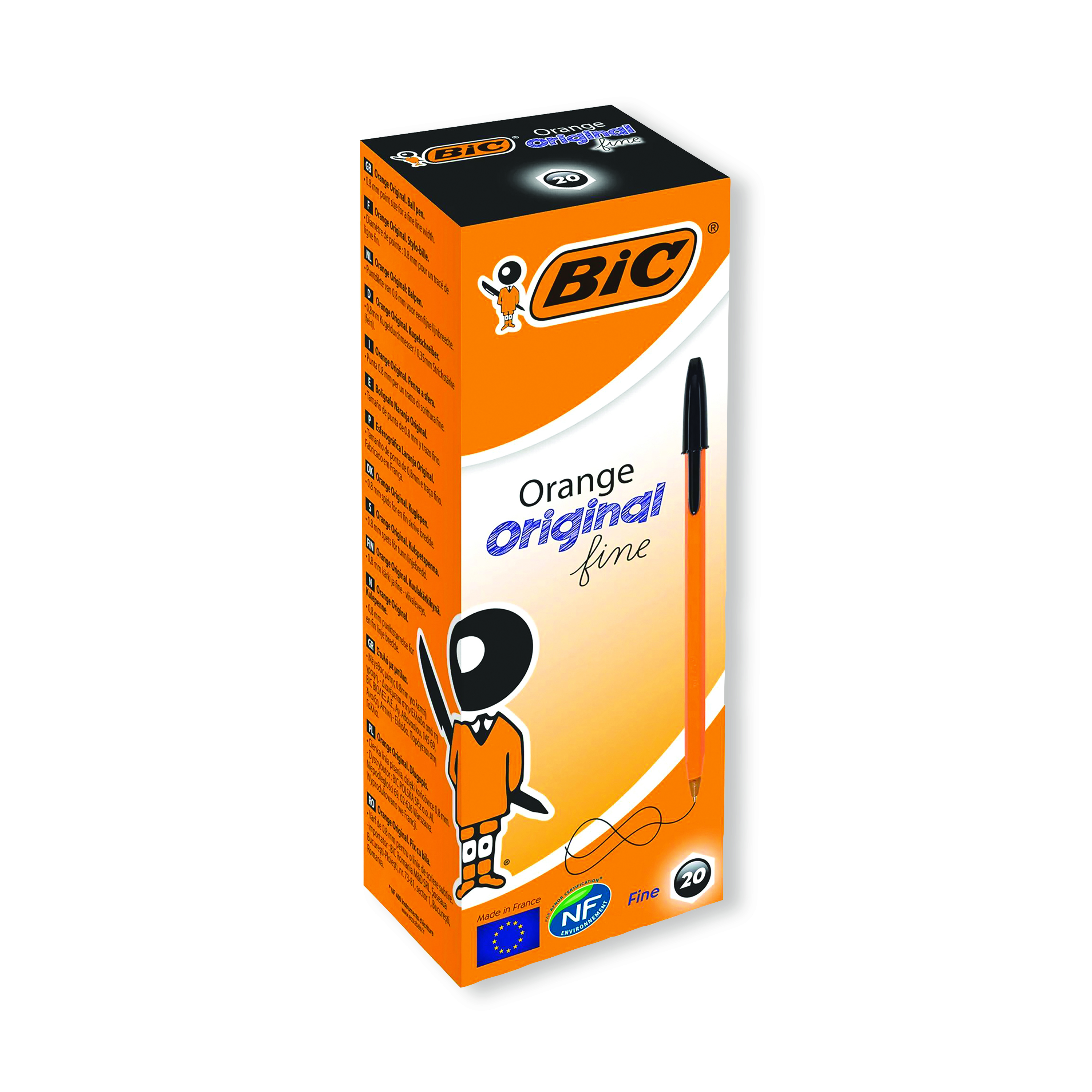Bic+Orange+Fine+Ballpoint+Pen+Black+%2820+Pack%29+1199110114