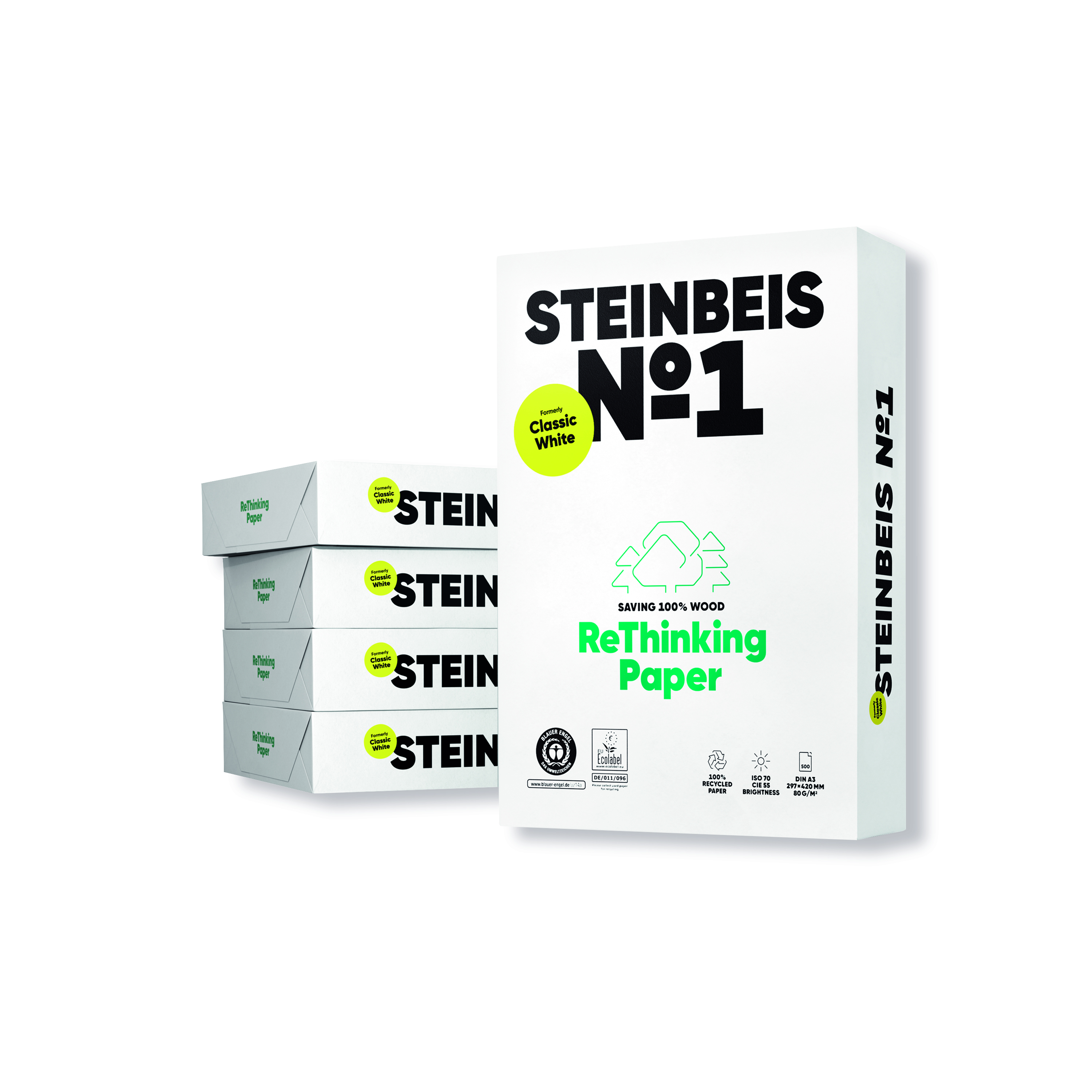 Steinbeis+No.1+Recycled+Paper+Off-White+A3+80gsm+%28Pack+of+2500%29+10026