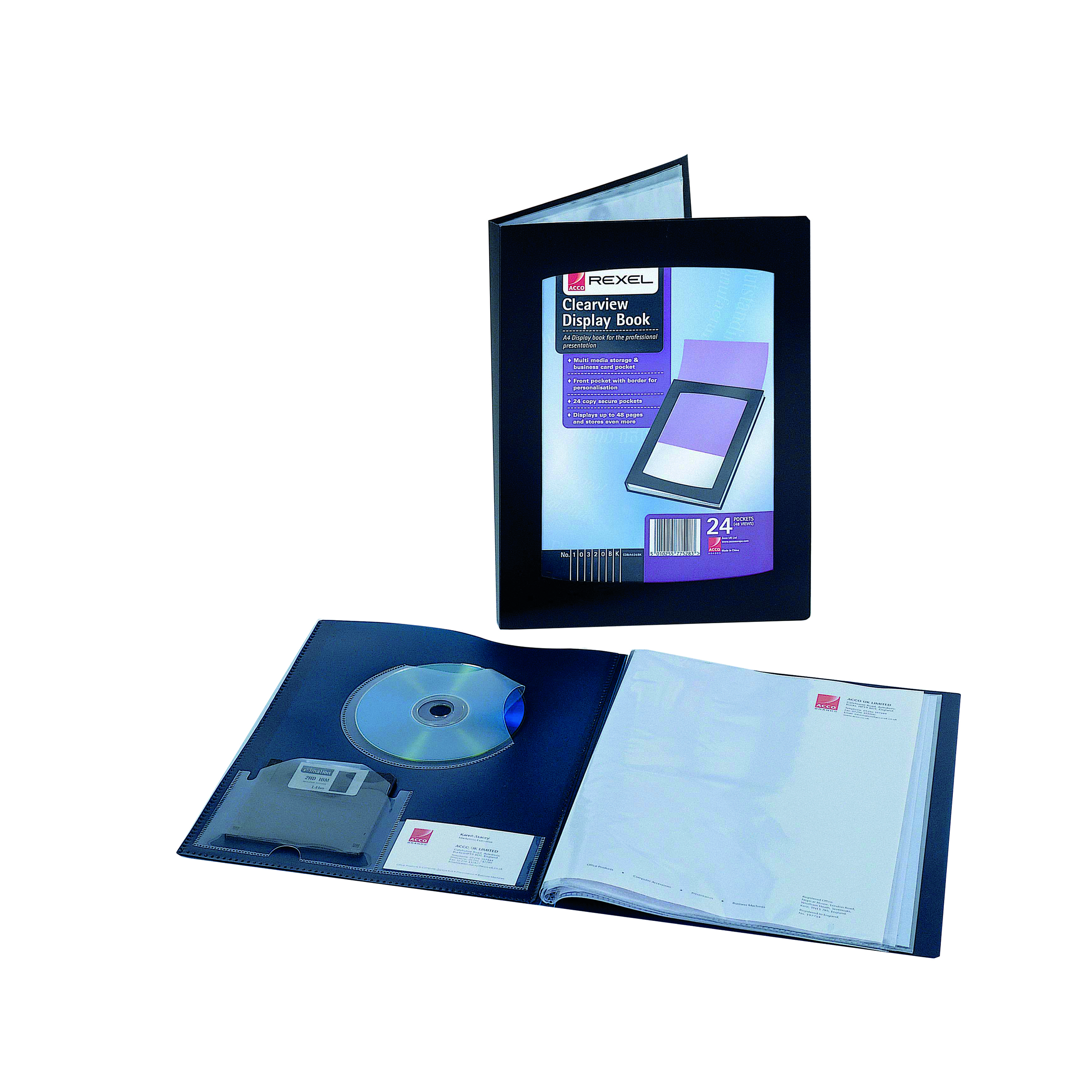 Rexel+Clearview+Display+Book+24+Pocket+A3+Black+10405BK