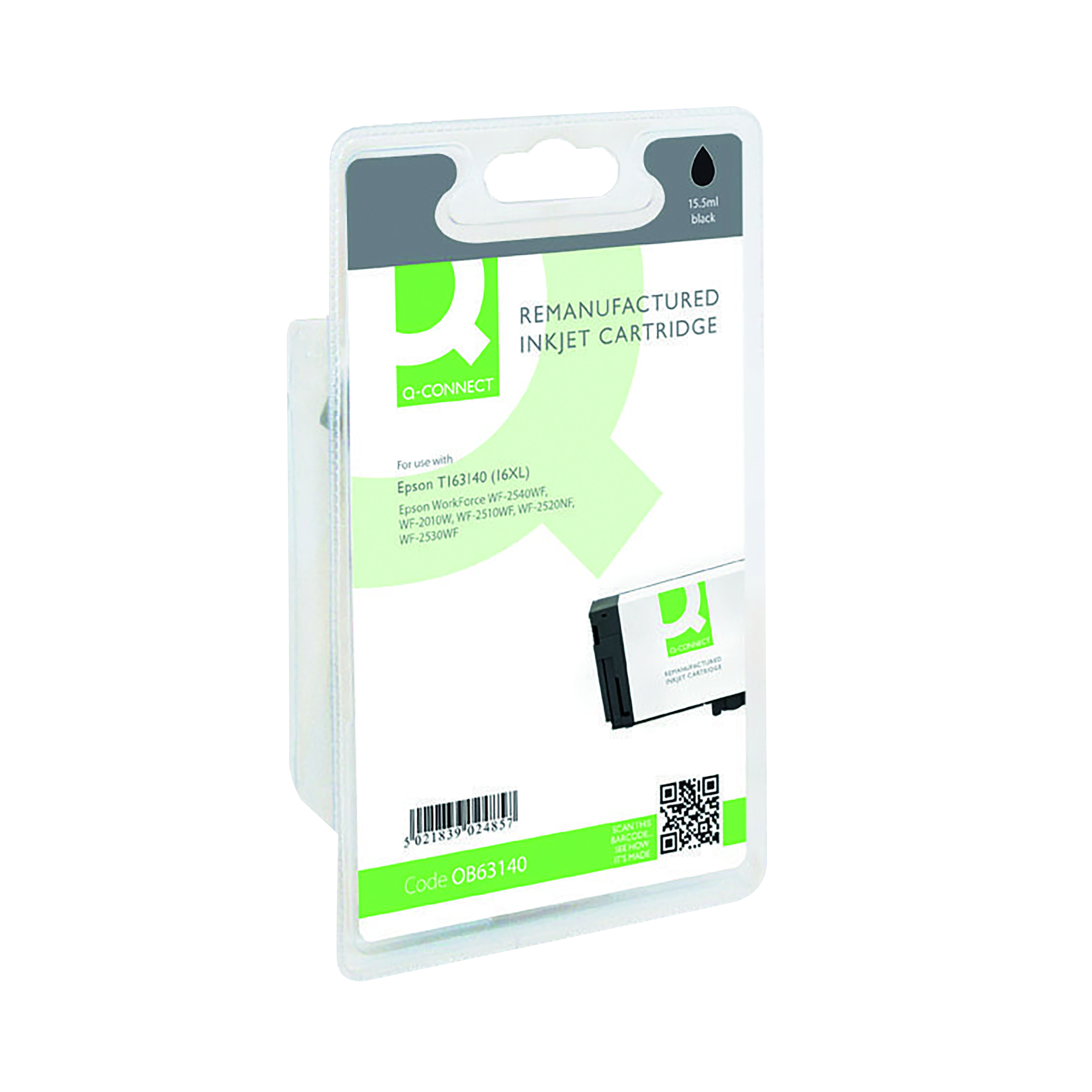 Q-Connect+Epson+16XL+Remanufactured+Inkjet+Cartridge+High+Yield+Black+T163140-COMP