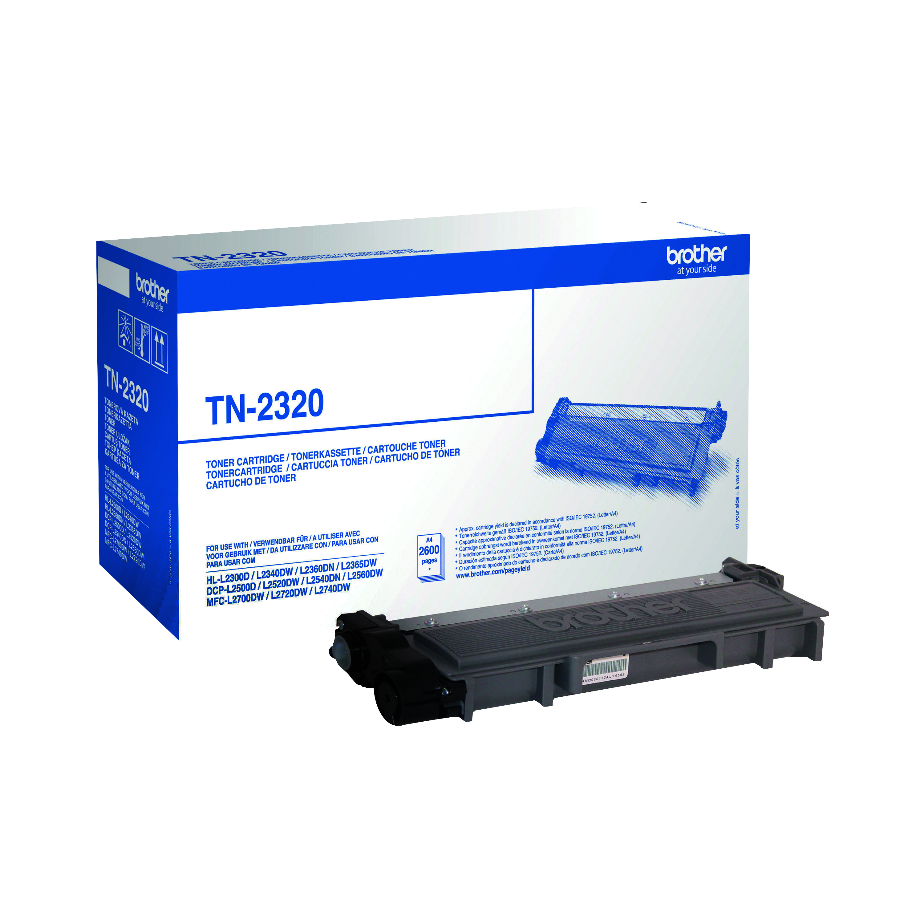 Brother+TN-2320+Toner+Cartridge+High+Yield+Black+TN2320