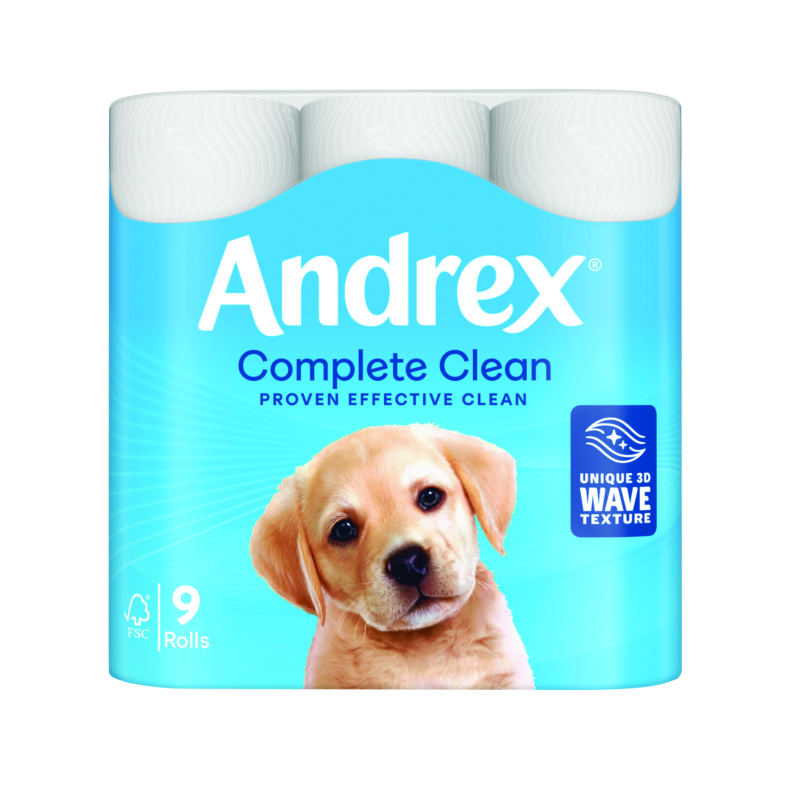 Andrex+Complete+Clean+Toilet+Roll+2-Ply+190+Sheets+Per+Roll+%28Pack+of+9%29+04970108