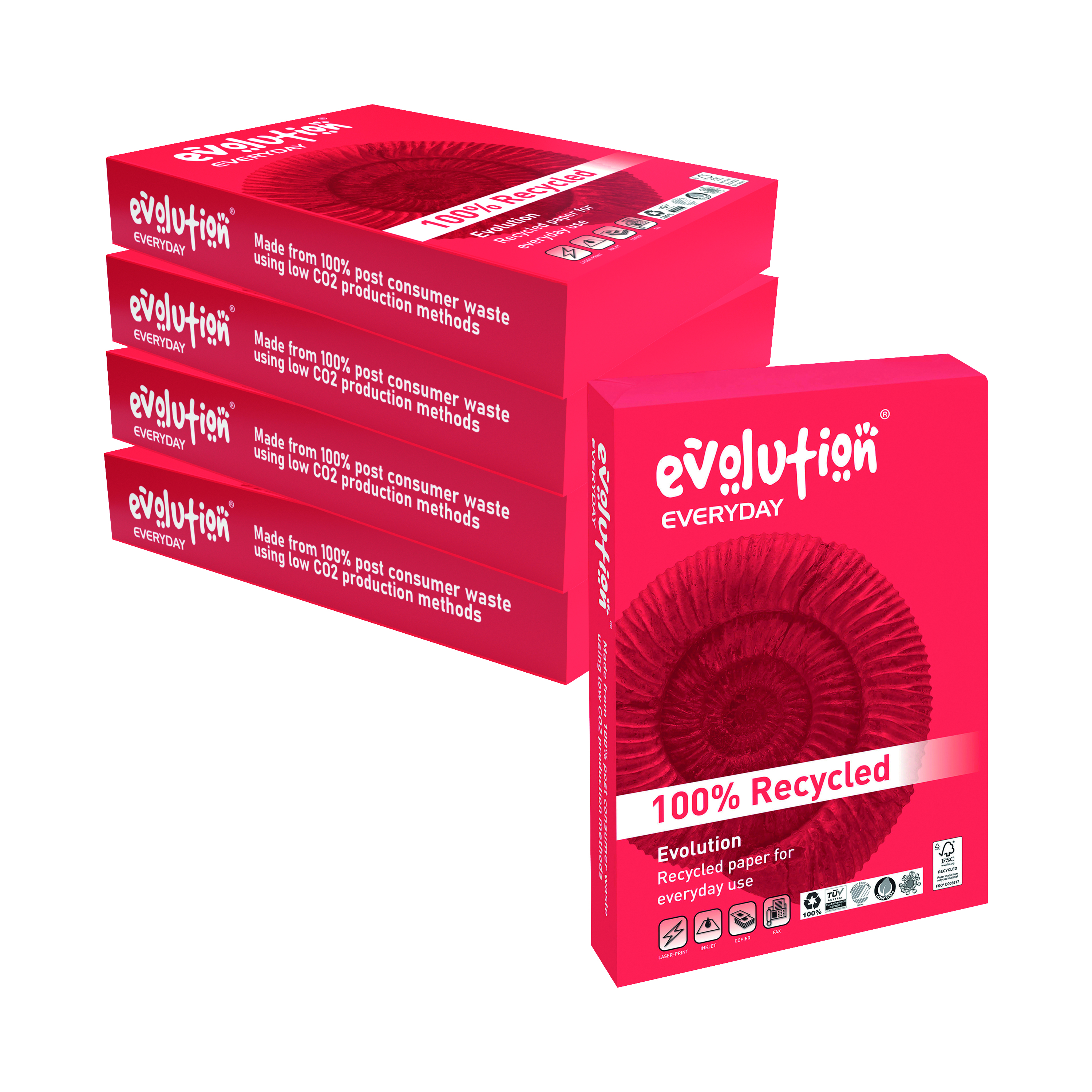 Evolution+Everyday+A4+Recycled+Paper+75gsm+White+%28Pack+of+2500%29+EVE2175