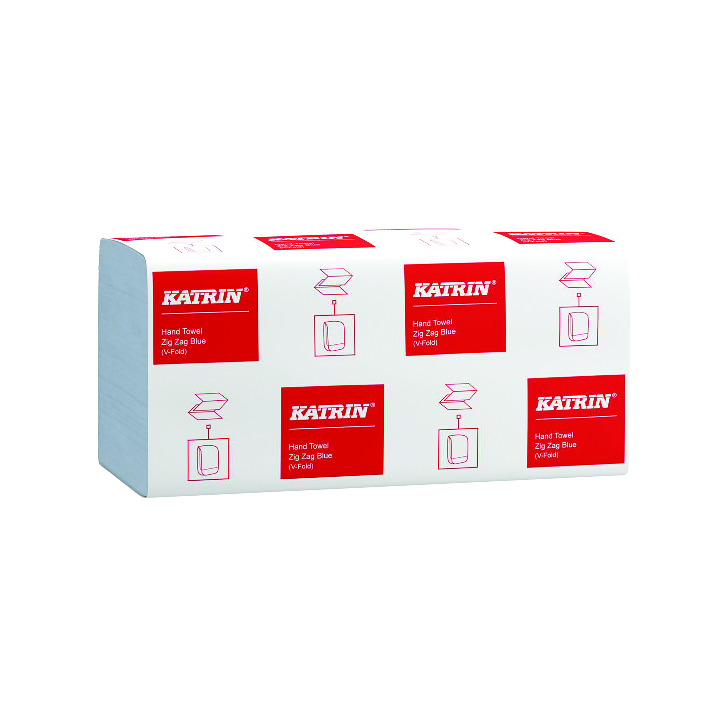 Katrin+Zig+Zag+Hand+Towels+1-Ply+Blue+%28Pack+of+5000%29+362200